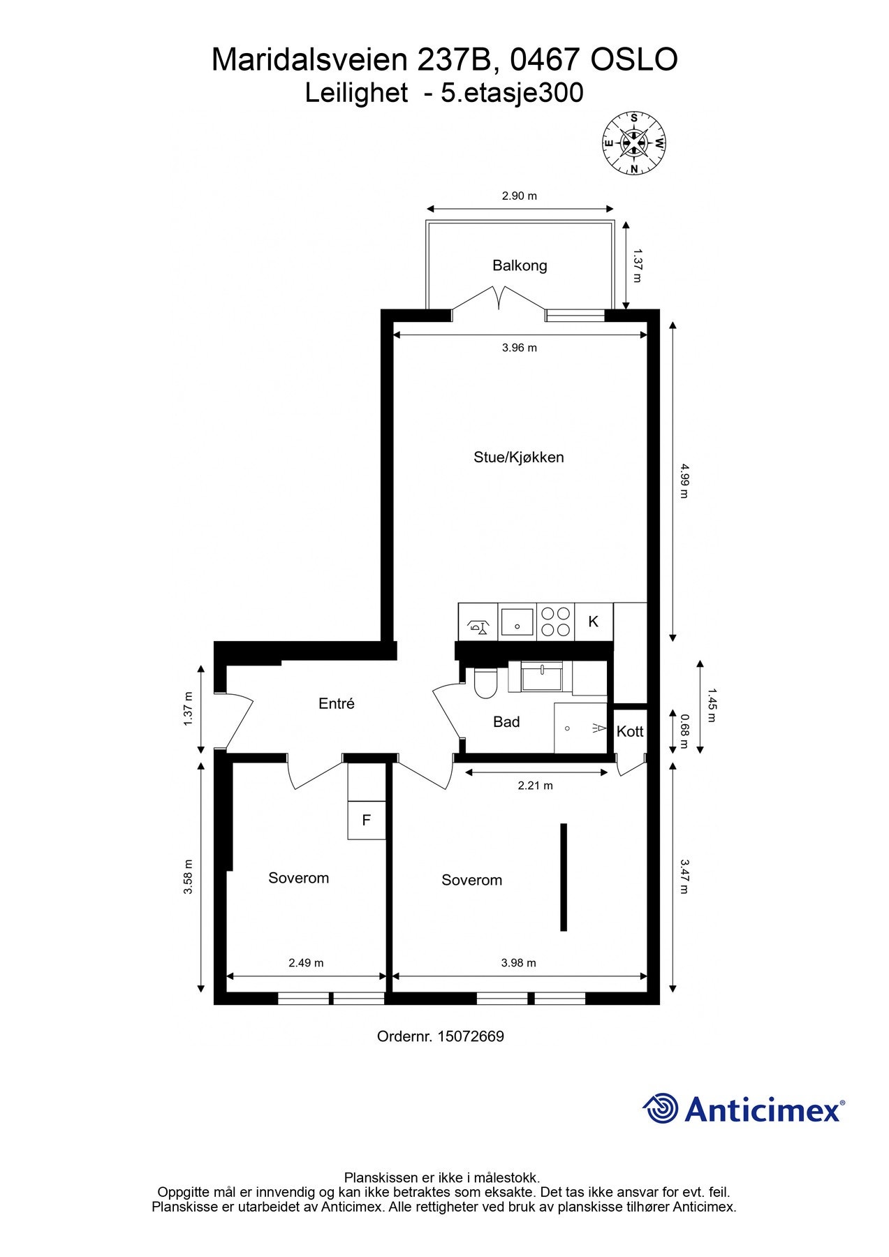 Nå skal vi inn, men først plantegning. Galleribilde