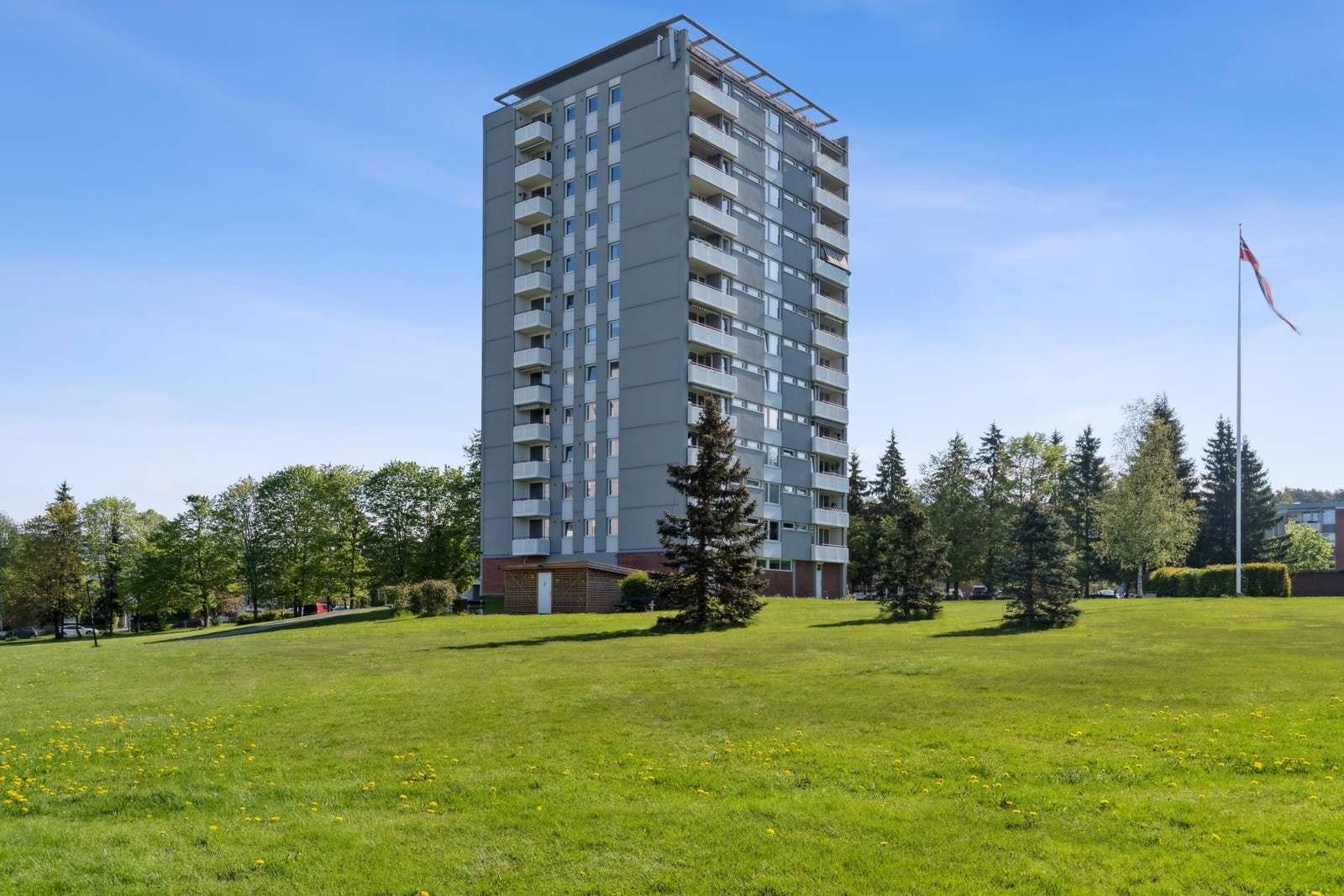 Store flotte grøntarealer i borettslaget. Galleribilde