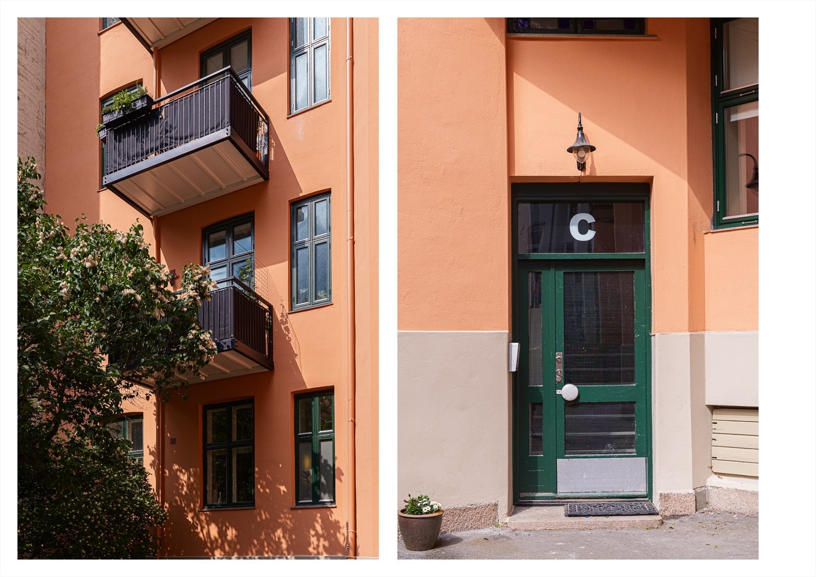 Som nevnt er gården nylig rehabilitert og sameiet er opptatt av å holde gården vedlike. Hyggelig inngangsparti i indre bakgård. Galleribilde