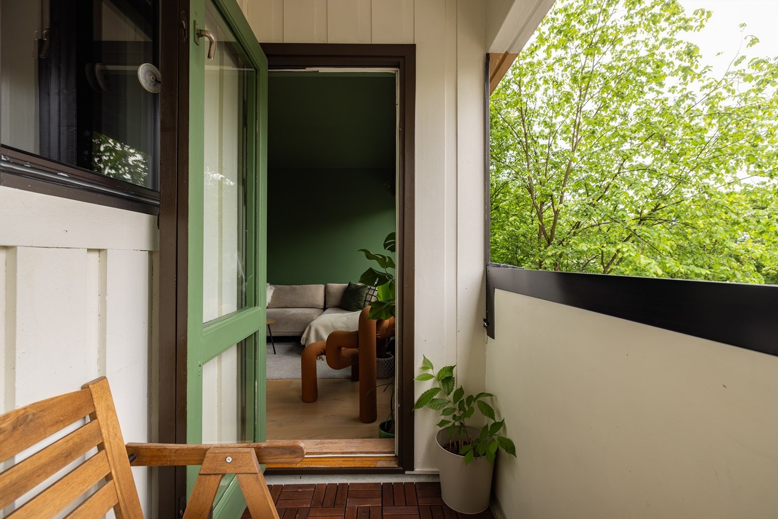 Leiligheten ligger i en høy etasje med skjermet beliggenhet Galleribilde