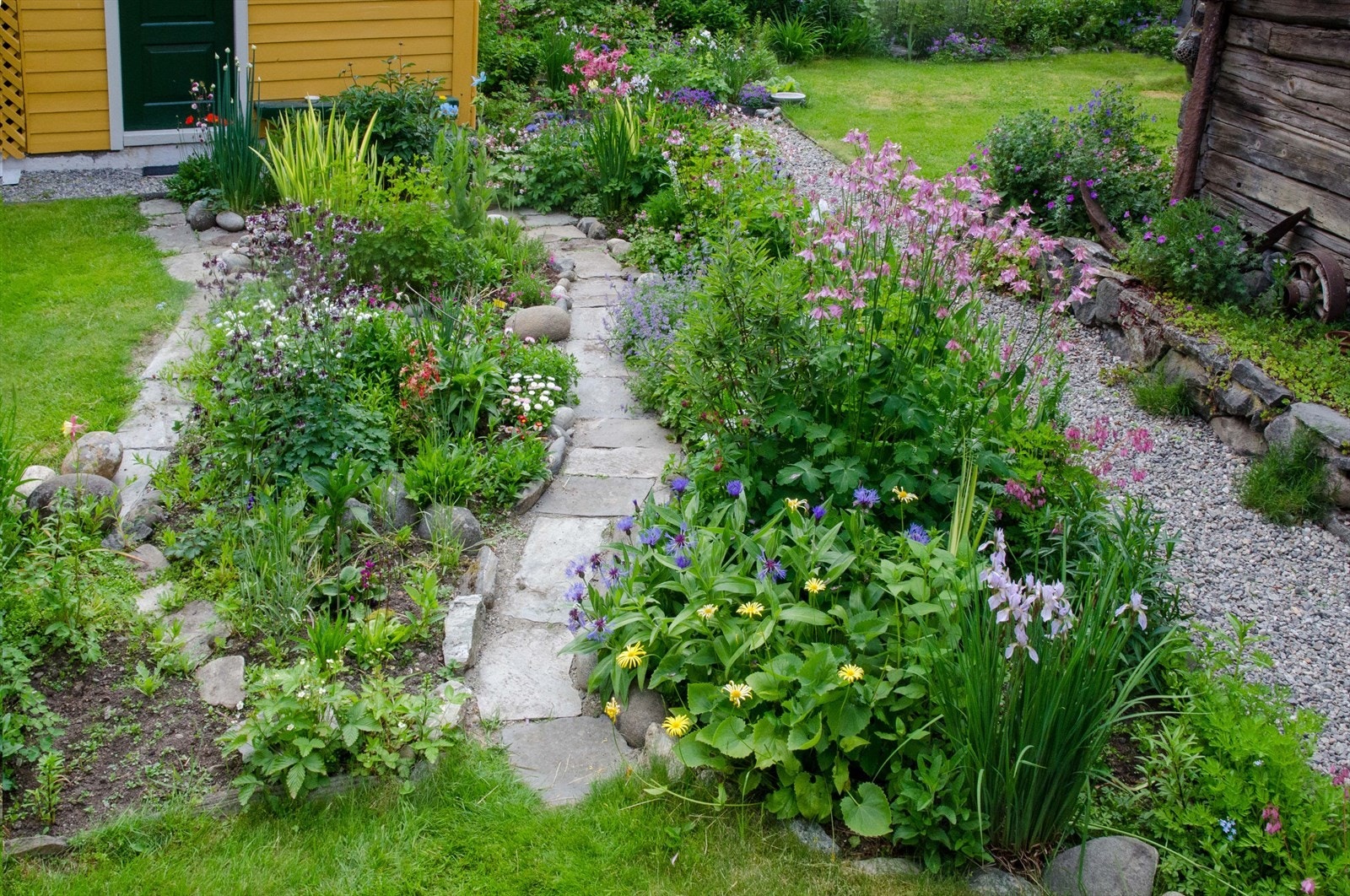 Ein fargerik og innbydande hage - perfekt for sommarro og hageglede. (Arkivbilete frå seljar) Galleribilde
