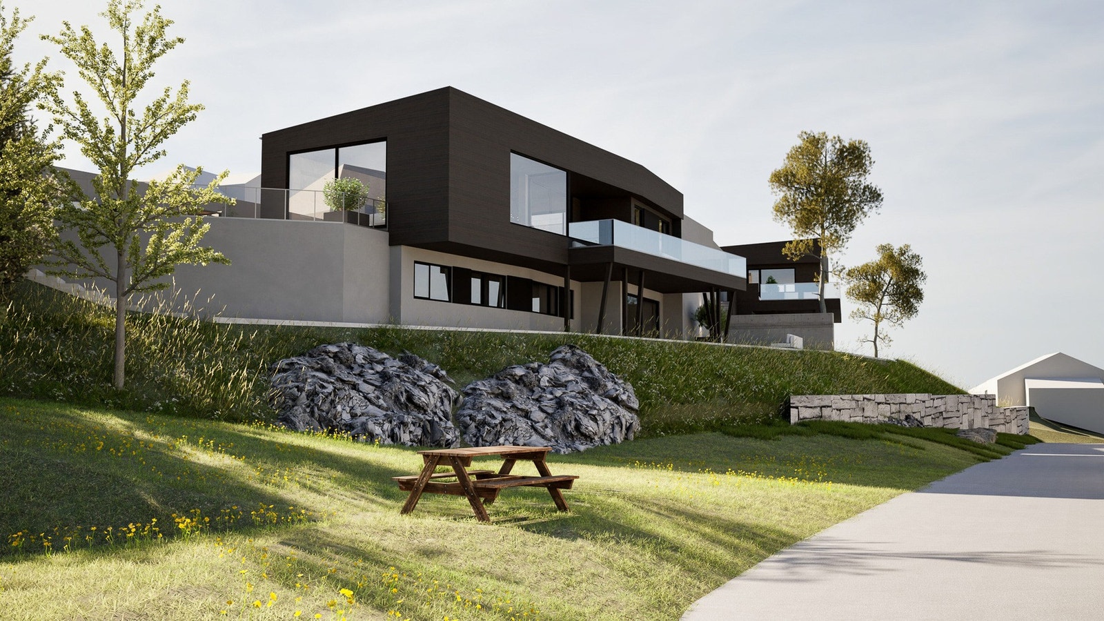 Det foreligger rammetillatelse til oppføring av enebolig på 261,3 kvm BRA. Tegninger er vedlagt salgsoppgaven. Galleribilde