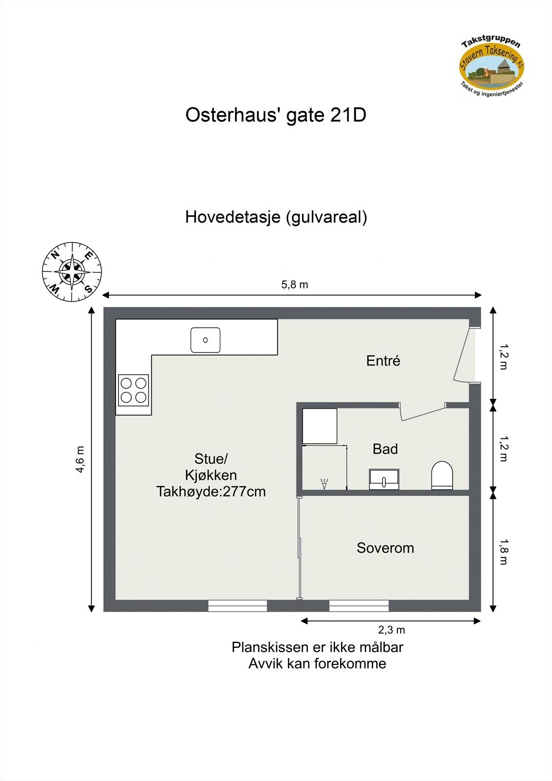 Plantegning. I tillegg disponerer leiligheten en kjellerbod Galleribilde