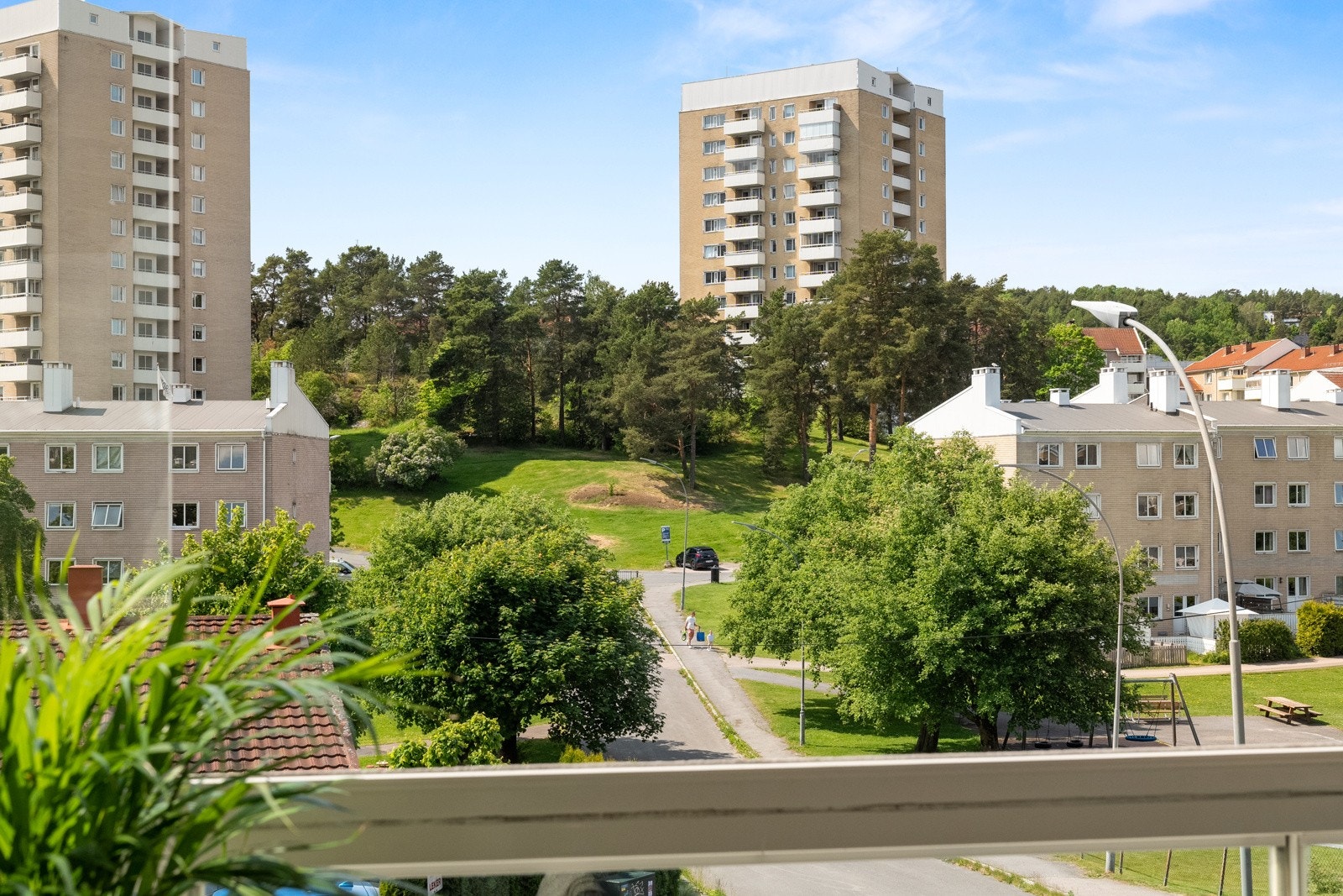 Hyggelig utsikt fra balkongen. Galleribilde