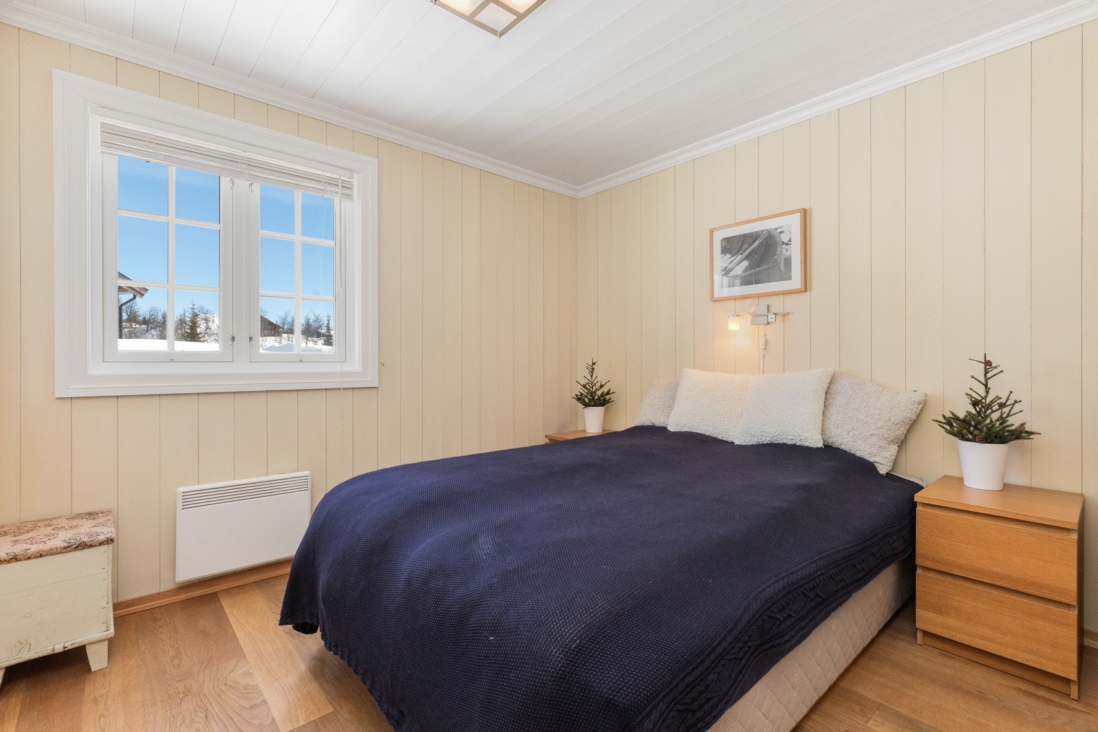 Soverom med god plass til dobbeltseng Galleribilde