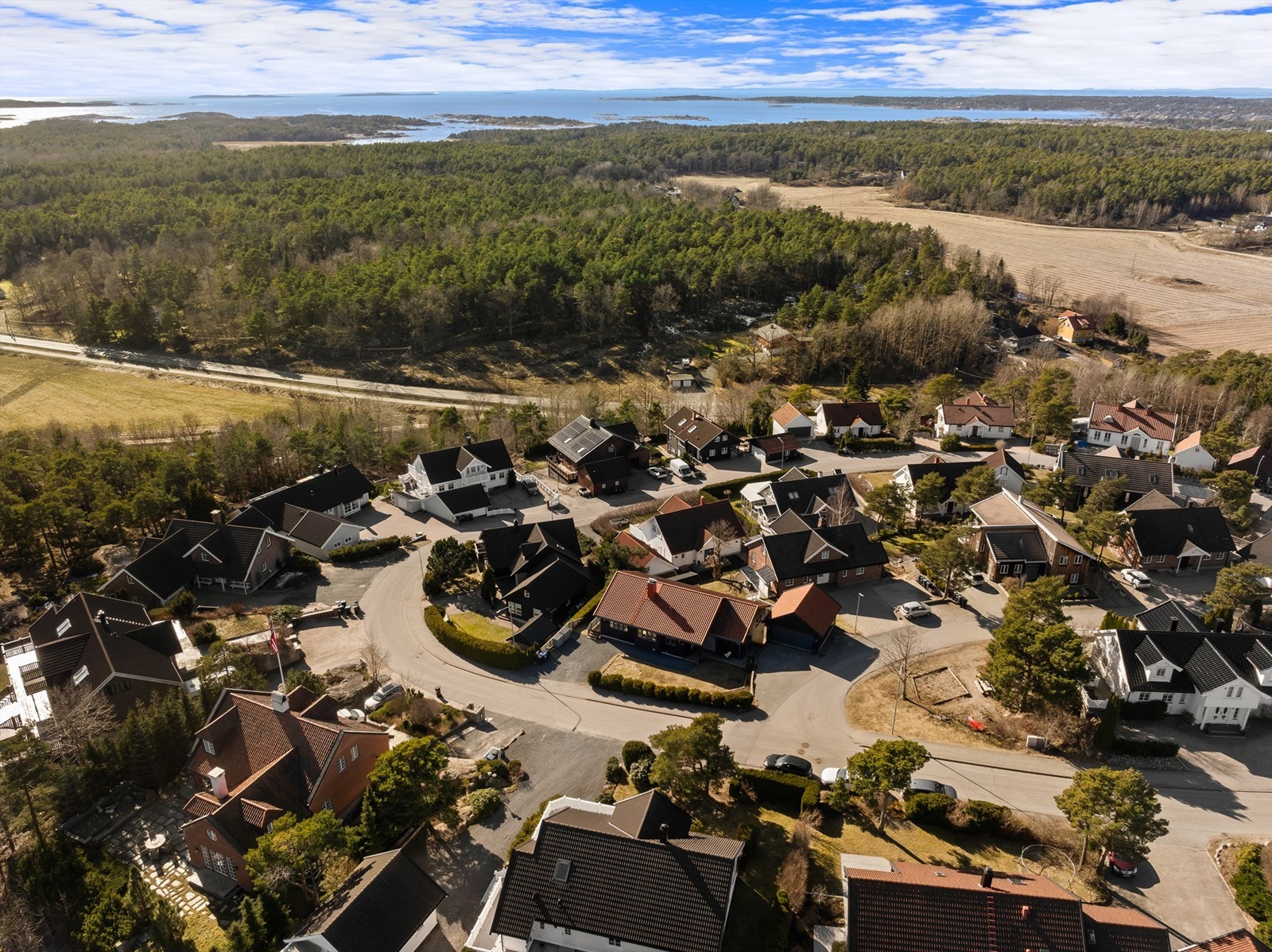 Fra Buskogen er det kort avstand til turområder og sjøen. Flere fine badesteder er innenfor sykkelavstand. Galleribilde