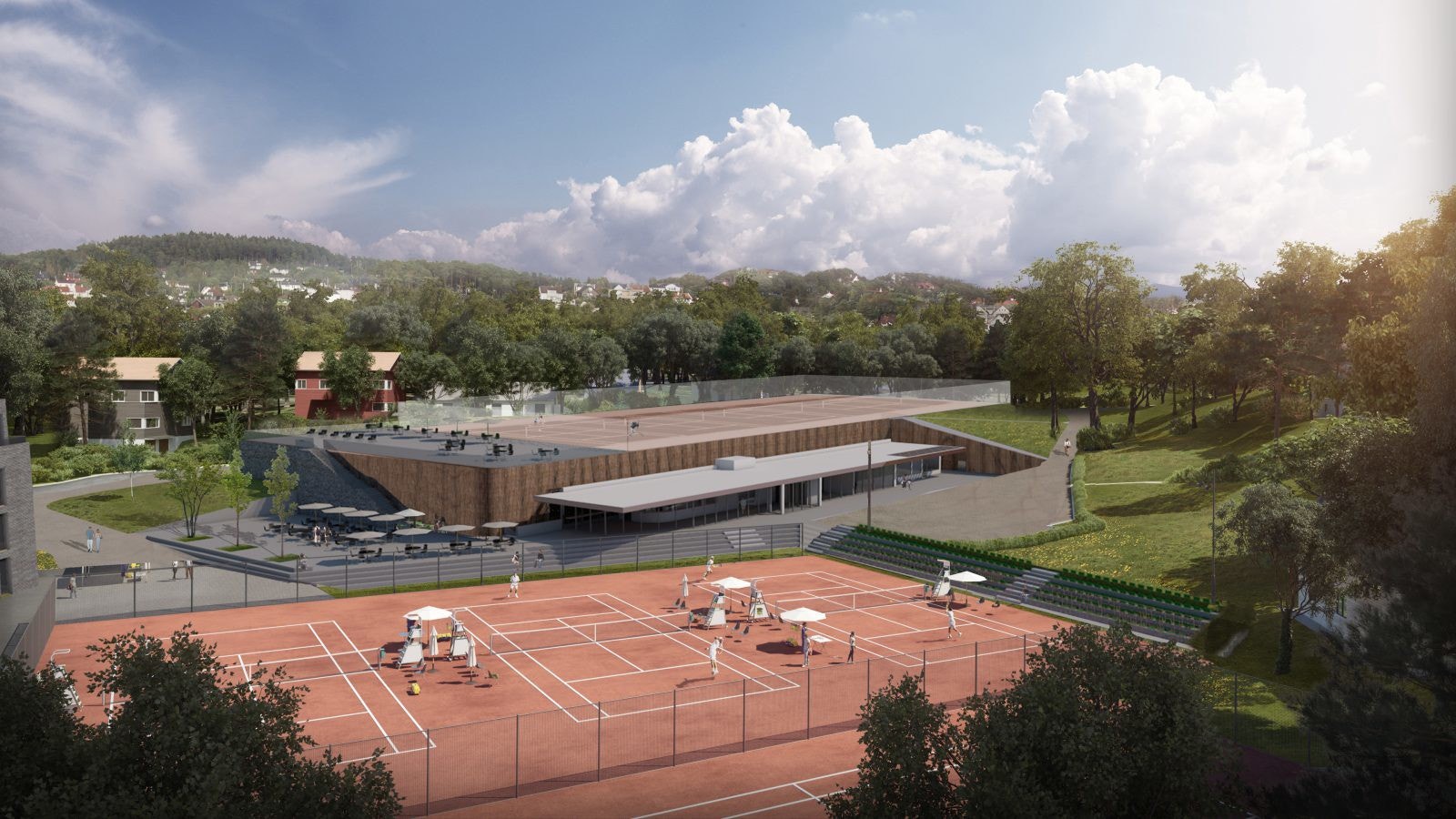 Norges råeste tennisanlegg er snart ferdigstilt i umiddelbar nærhet Galleribilde