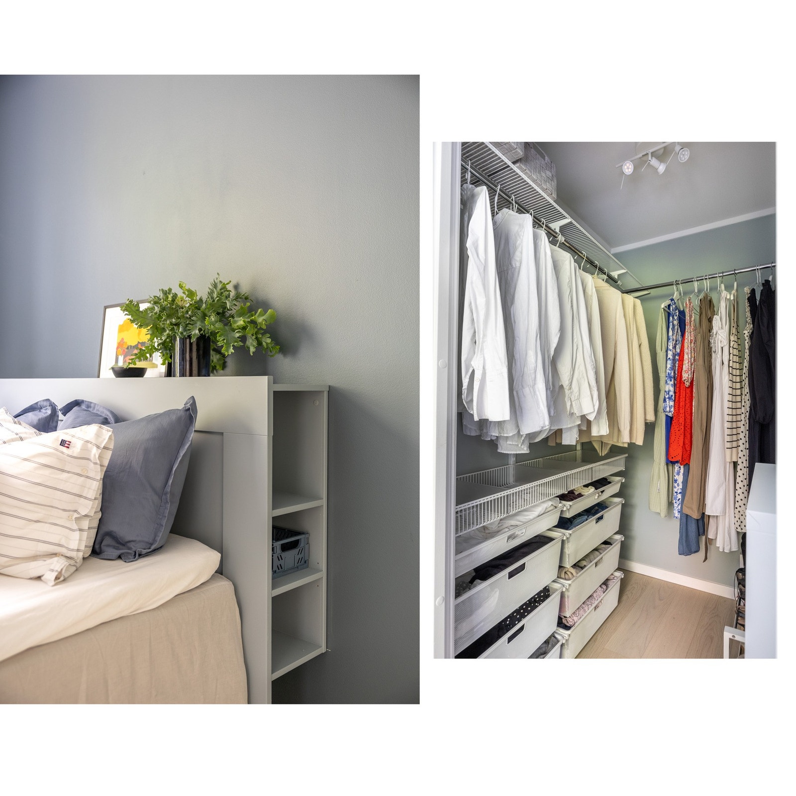 God plass til oppbevaring i walk-in garderobe. Galleribilde