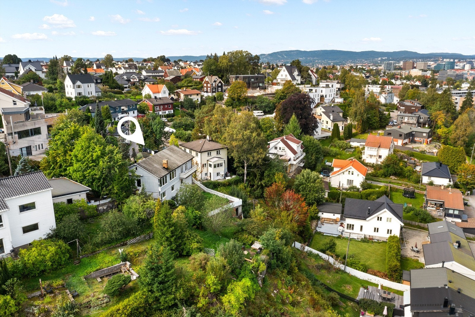 Høydefoto av eiendommen. Galleribilde