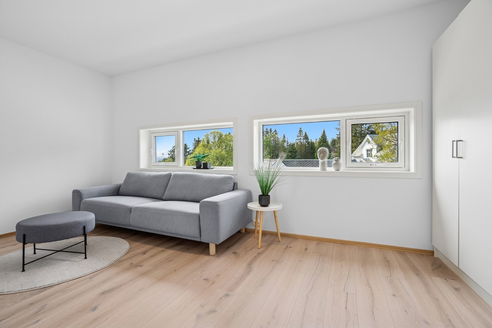 Soverom nr 2. Her er det mulighet for å sette opp en vegg dersom en ønsker to soverom eller bare et ekstra rom. Galleribilde