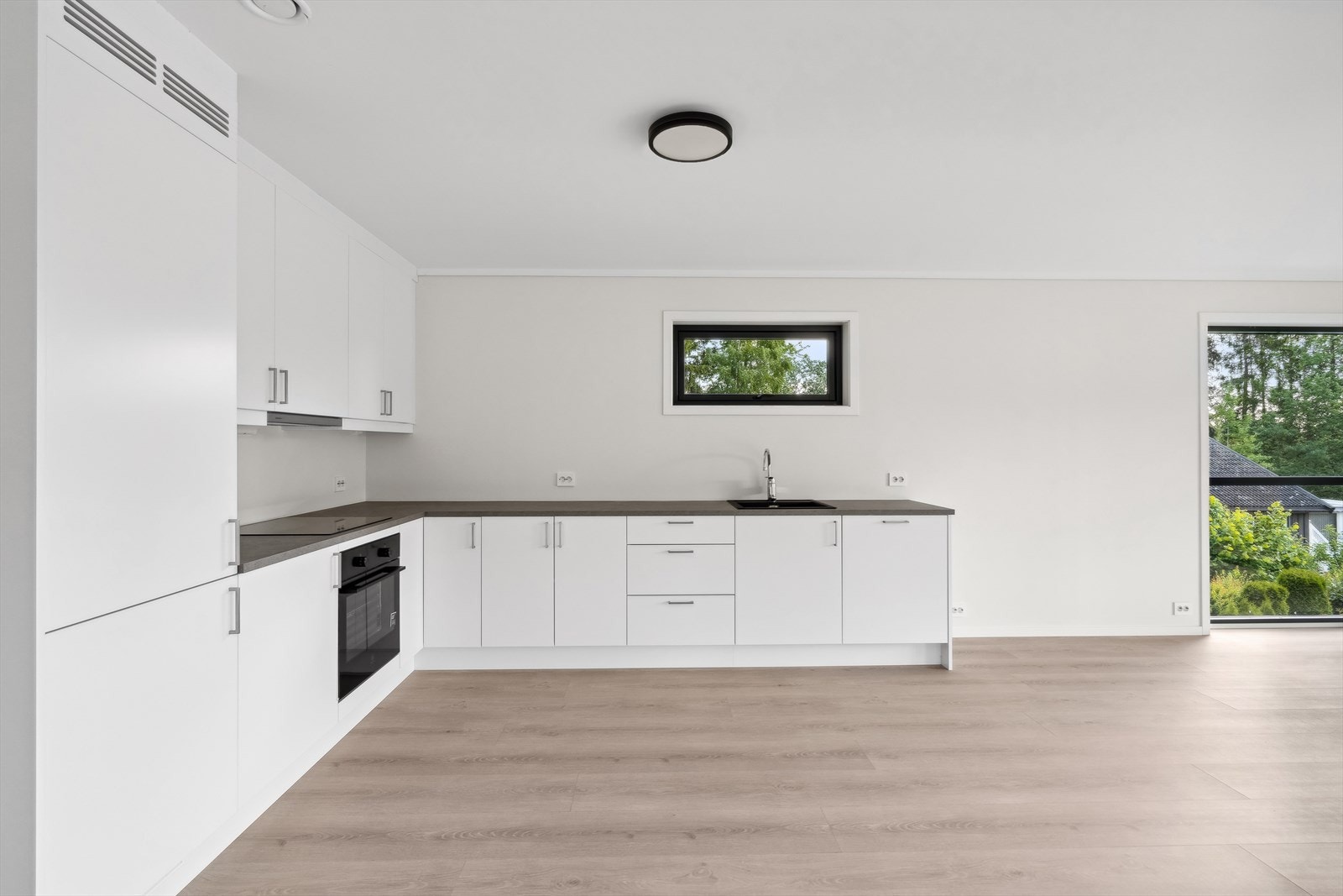 Glatt hvit Strai kjøkkeninnredning Galleribilde