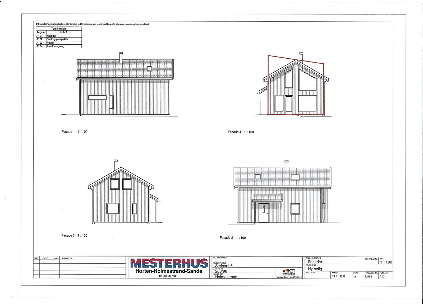 Eksempel på tegninger fra Mesterhus. Galleribilde