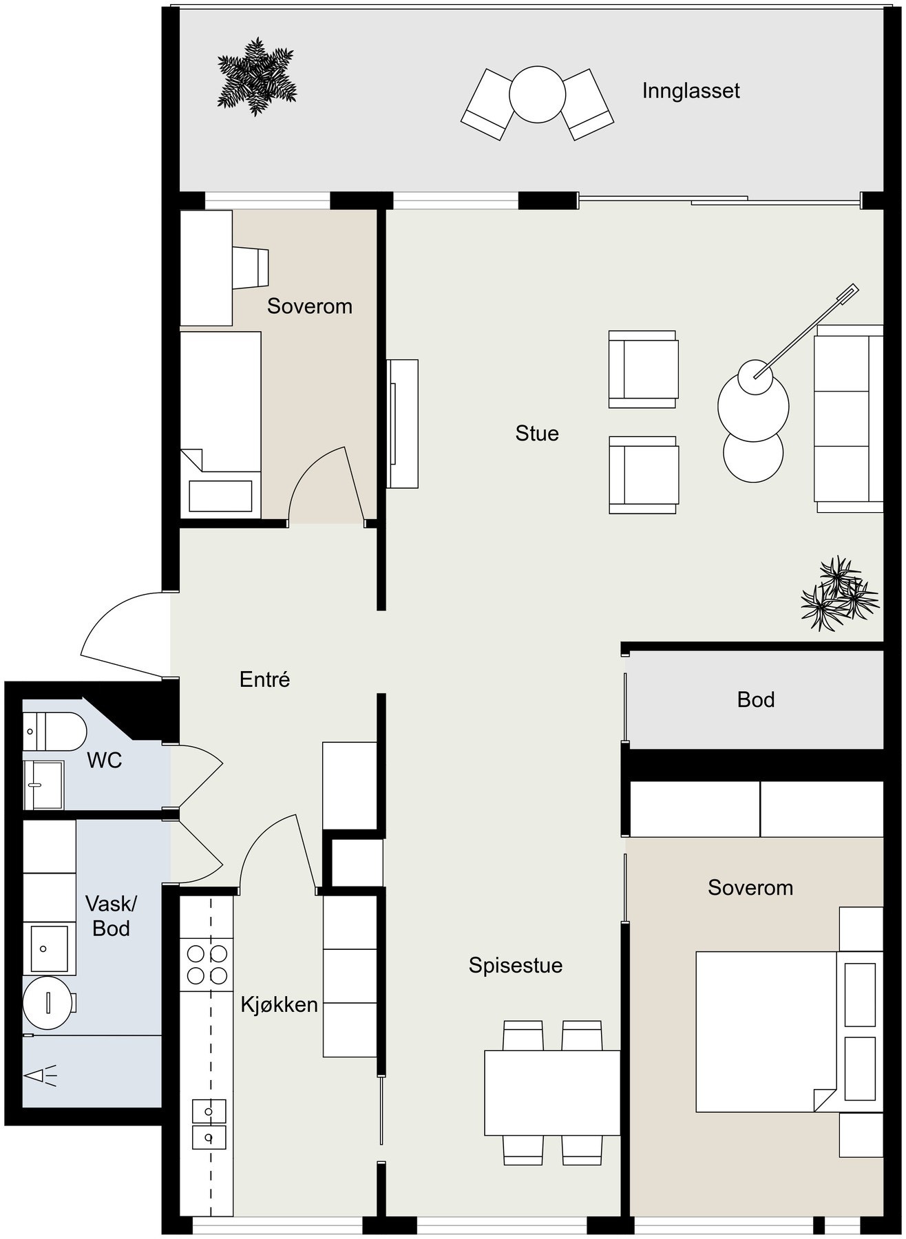 Plantegning over dagens løsning Galleribilde
