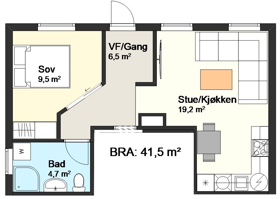 Plantegning Galleribilde