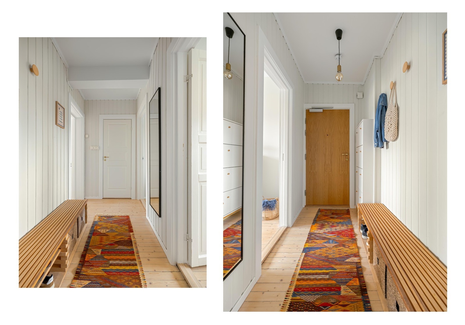 I gangen er dette da 1: det du ser når du kommer hjem og 2: det du ser når du skal ut. Galleribilde