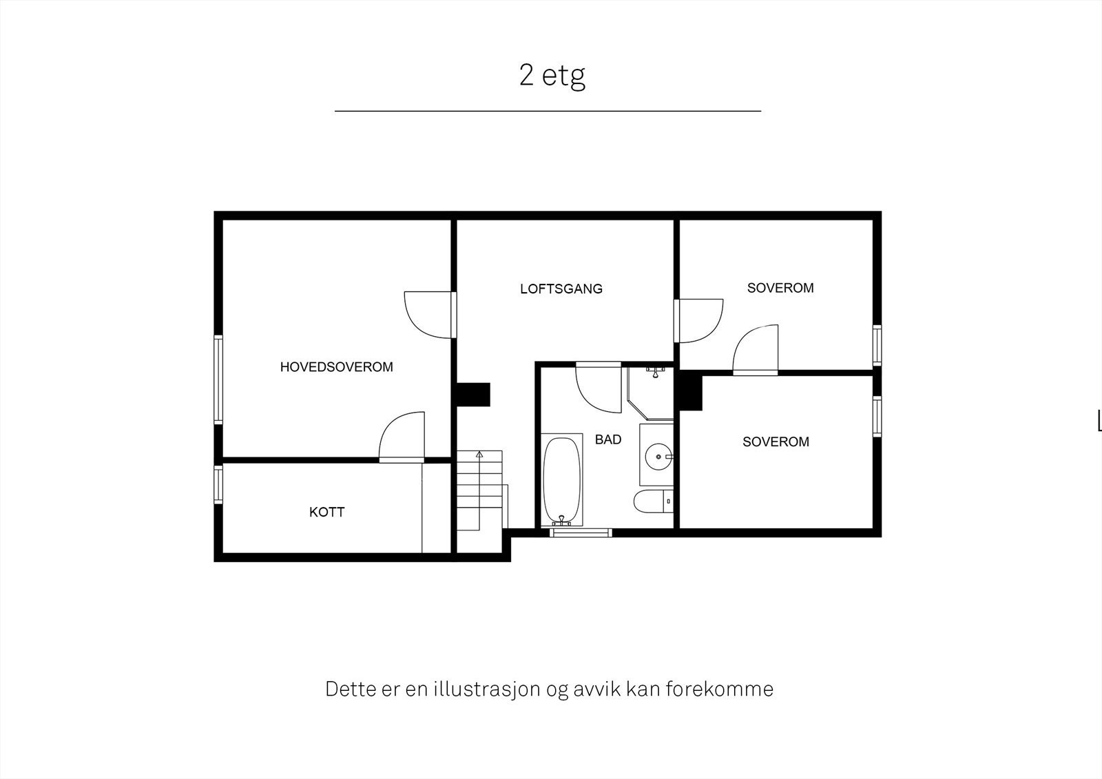 2D planskisse - 2. etg. Galleribilde