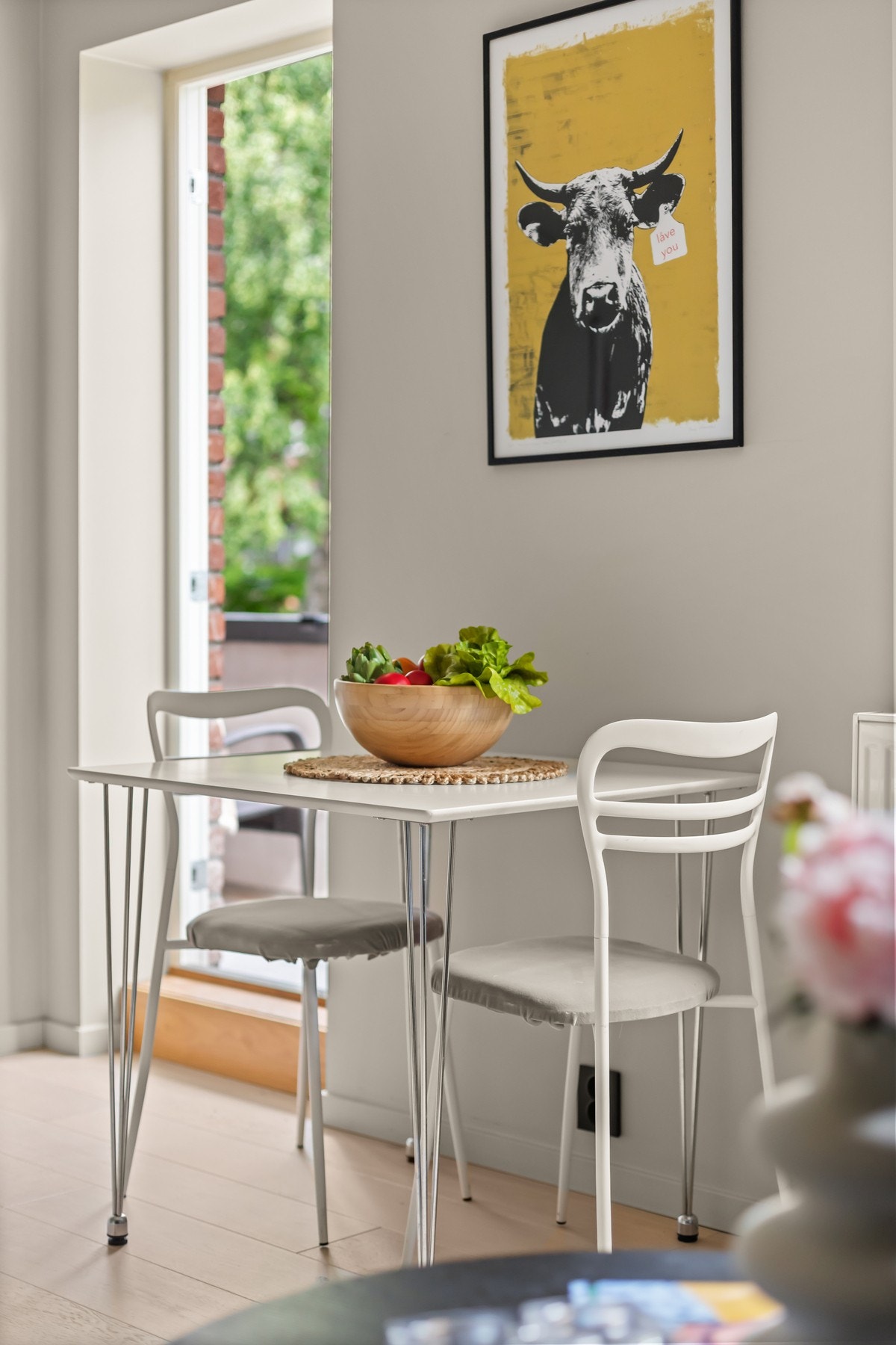 Plass til spisebord i stuen. Galleribilde