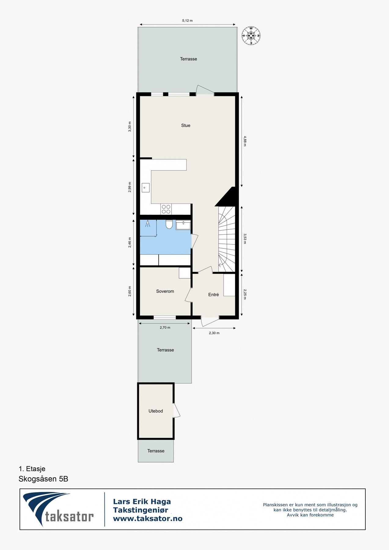 Planskisse 1.etg. Galleribilde