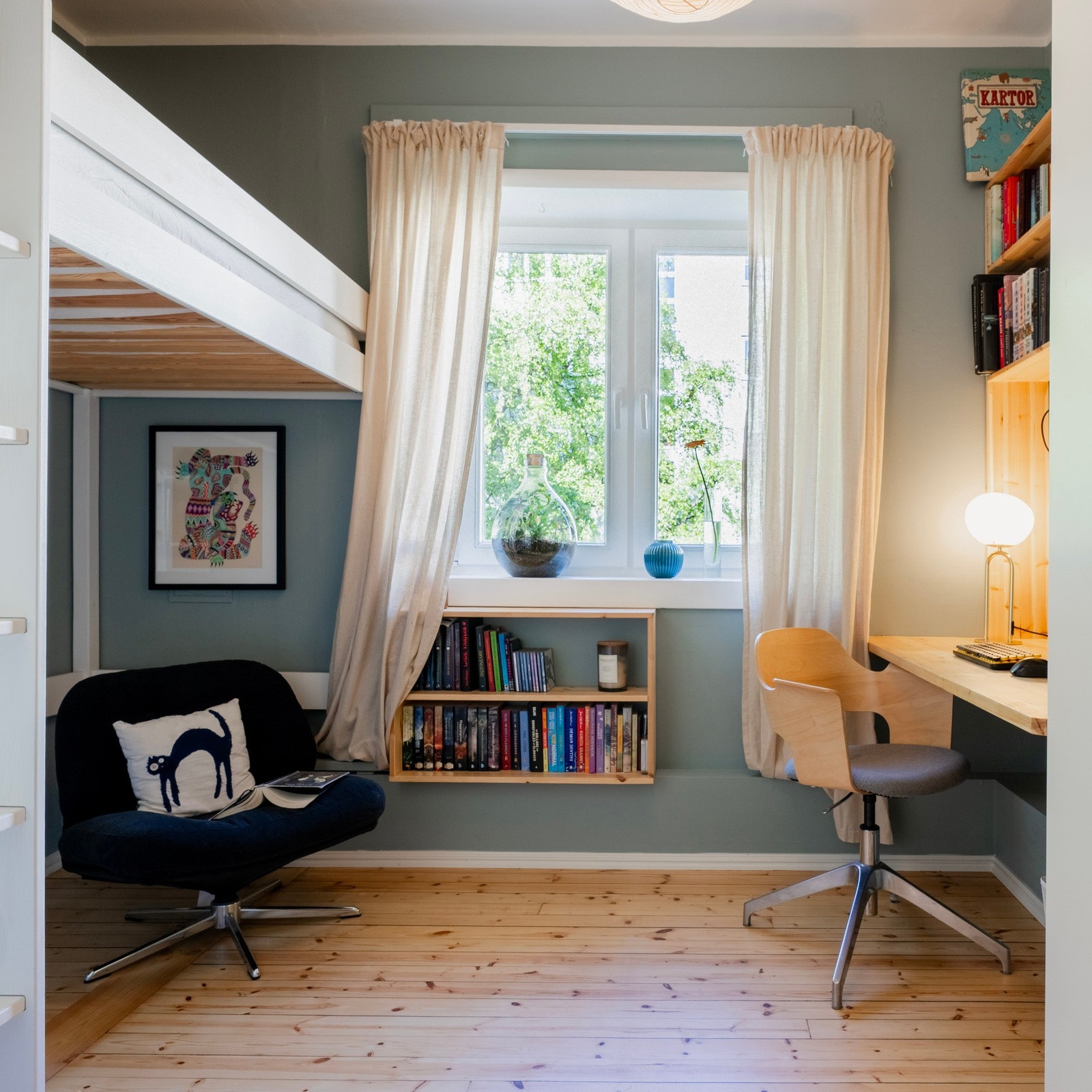 Rommet passer ypperlig som gjesterom, kontor eller barnerom. Galleribilde