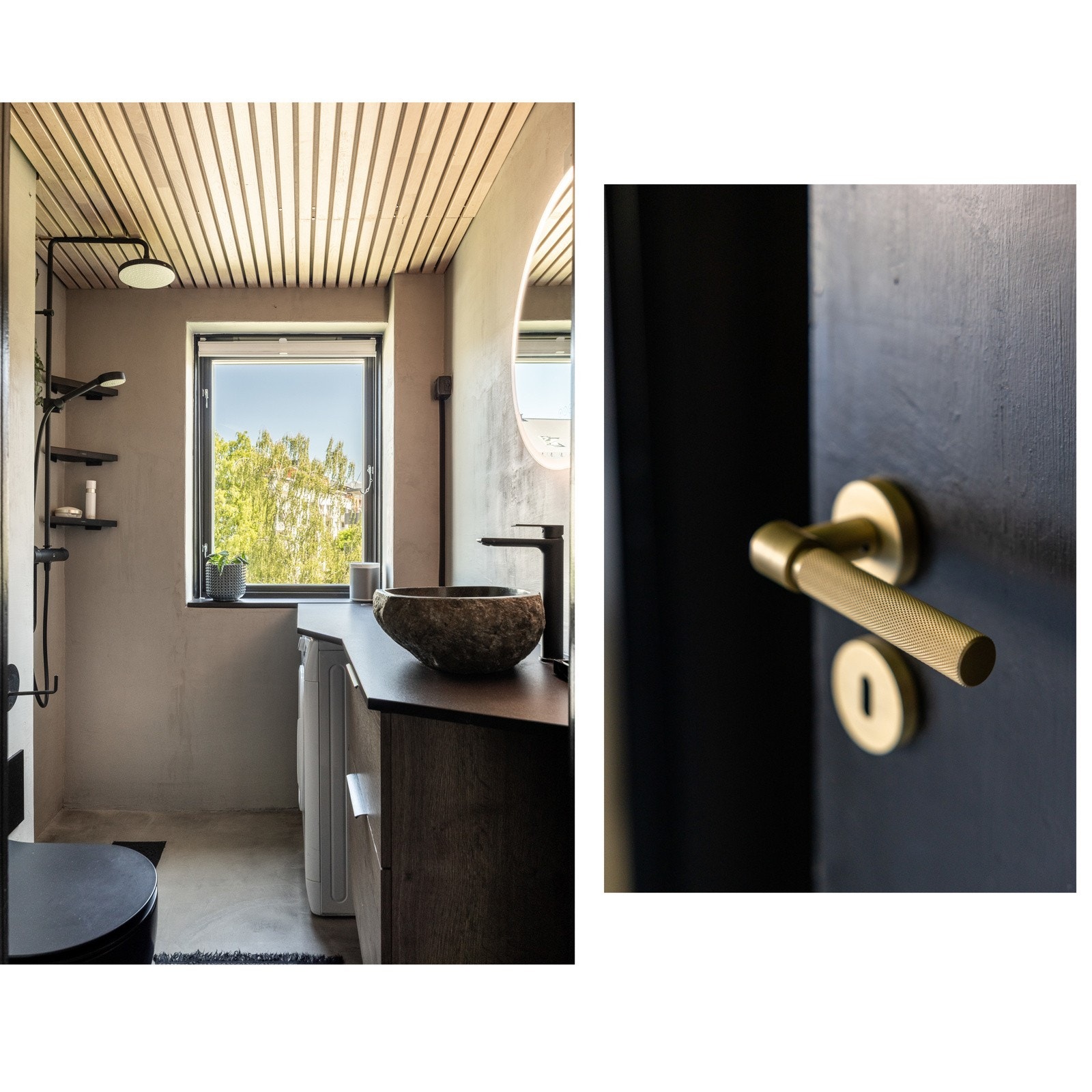 Gjennomgående for alle rom i leiligheten er de nøye utvalgte detaljene som gjør dette til en stilren leilighet. Galleribilde