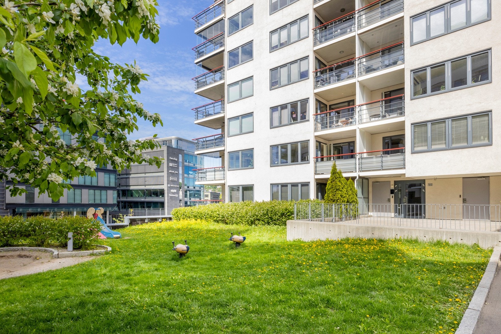 Borettslaget har fine fellesarealer. Galleribilde