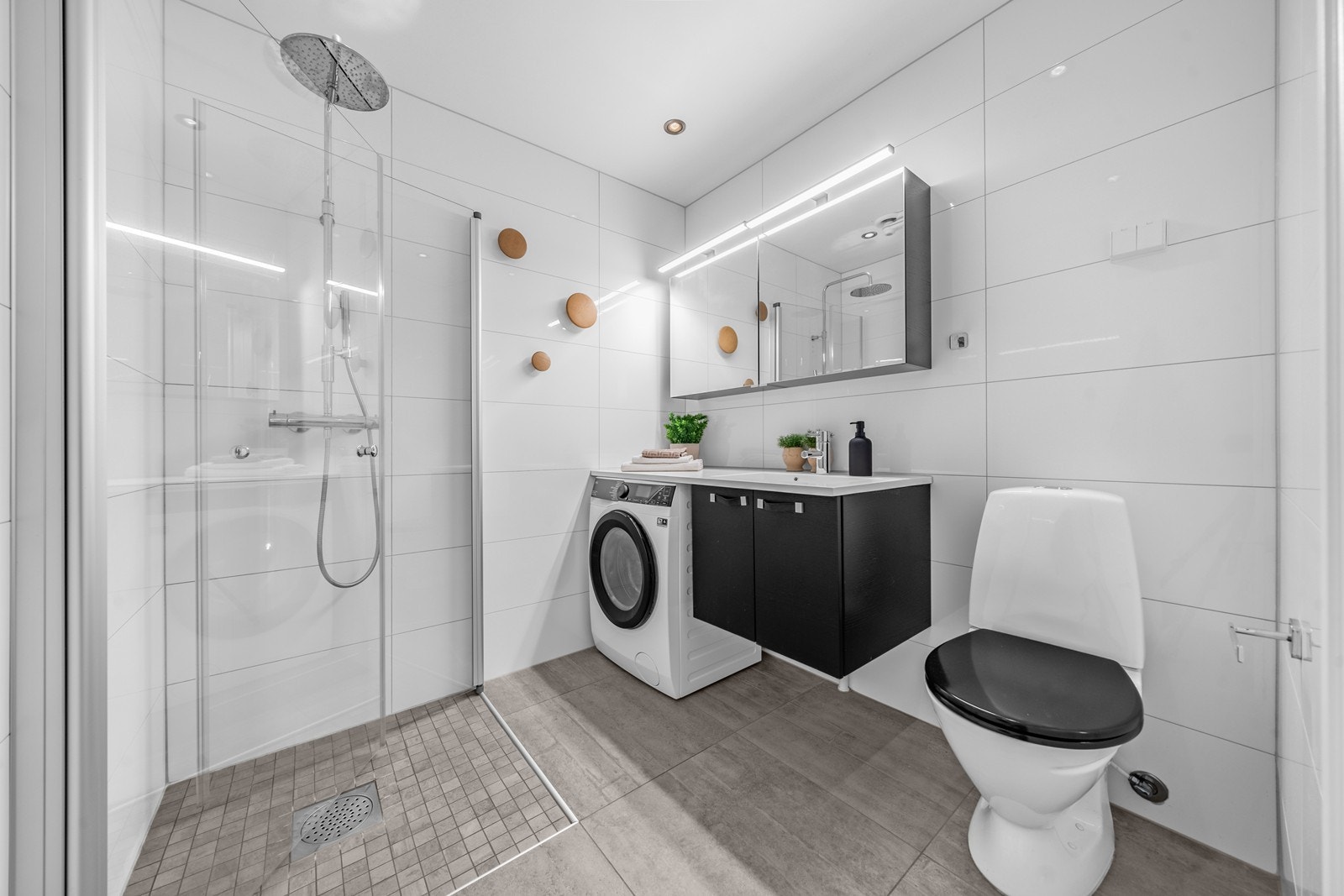 Pent flislagt bad som er fra 2012/2014. Galleribilde