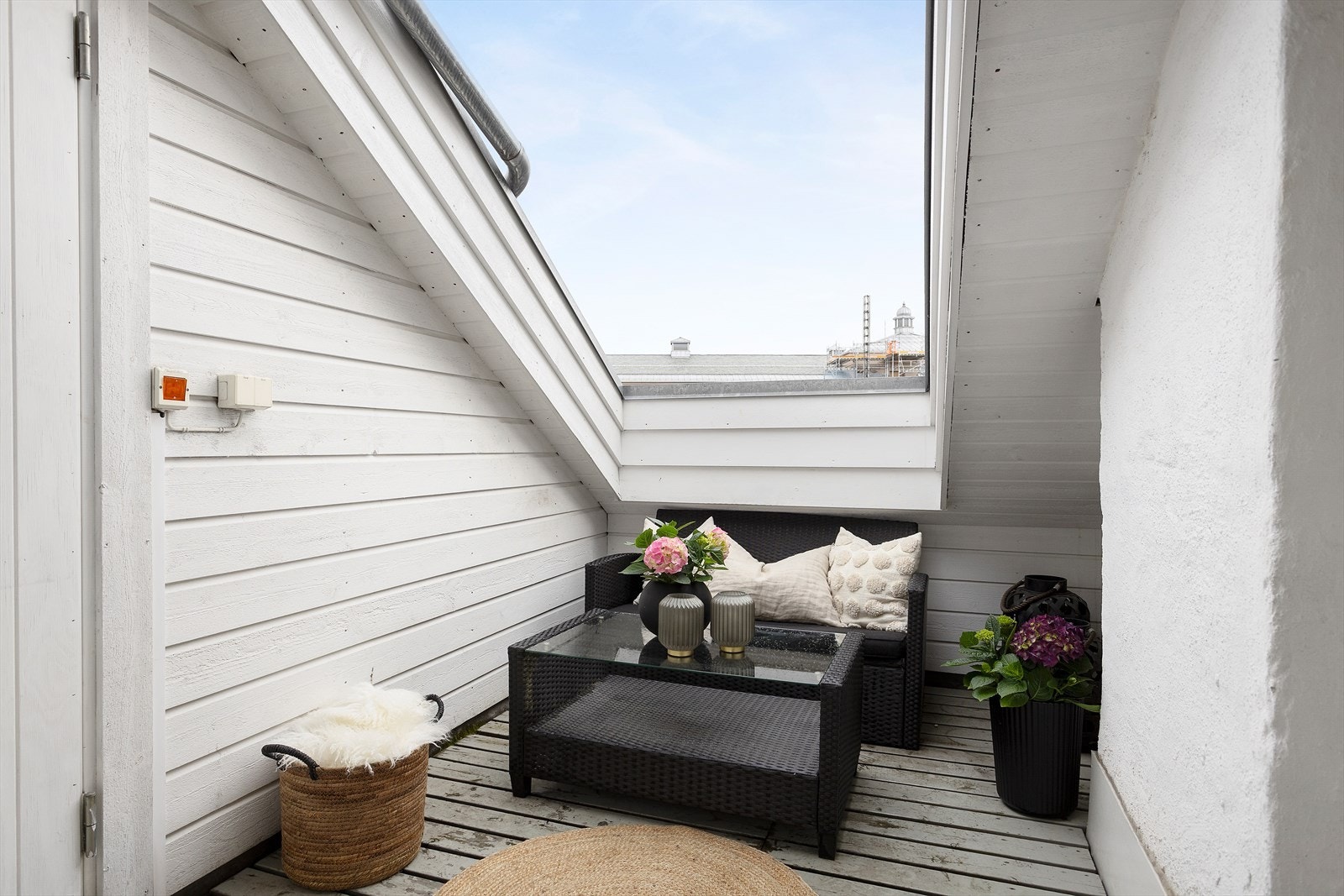 Skjermet privat takterrassse. Galleribilde