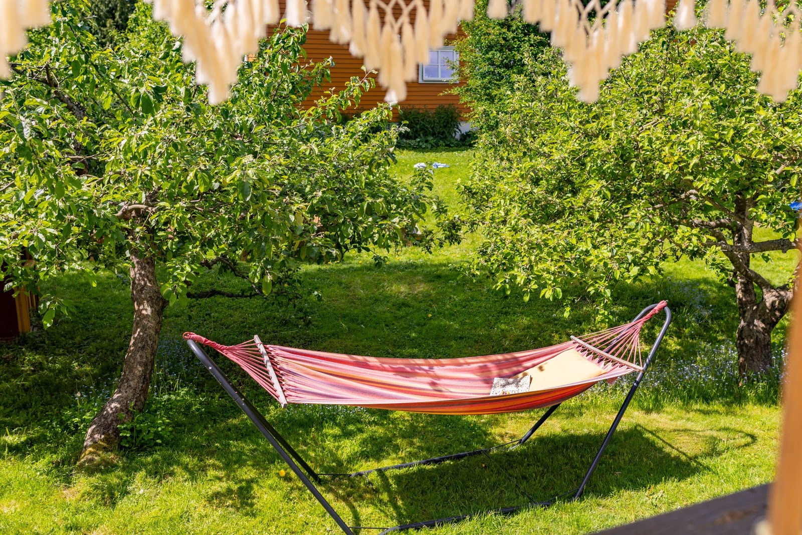 Her kan du henge opp hengekøya og nyte roen - perfekt sted for en god bok og et avbrekk fra hverdagen. Galleribilde