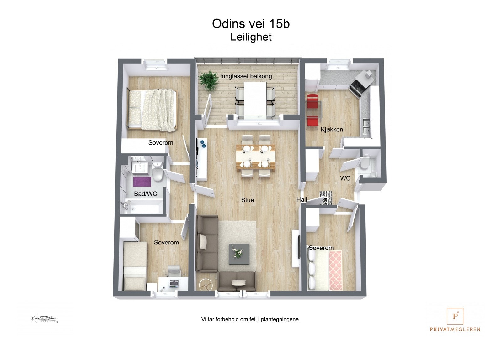 God planløsning med både flislagt bad og separat wc-rom - begge fra ca. 2019 Galleribilde