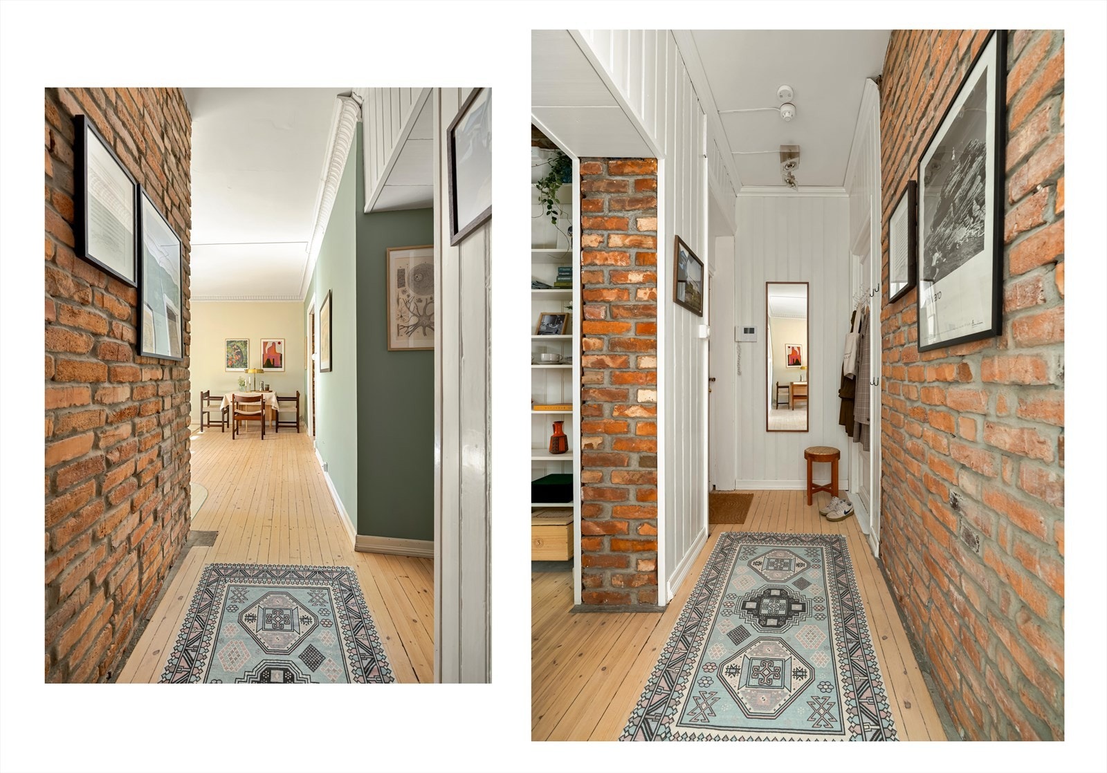 En stilren entré ønsker deg velkommen hjem. Galleribilde