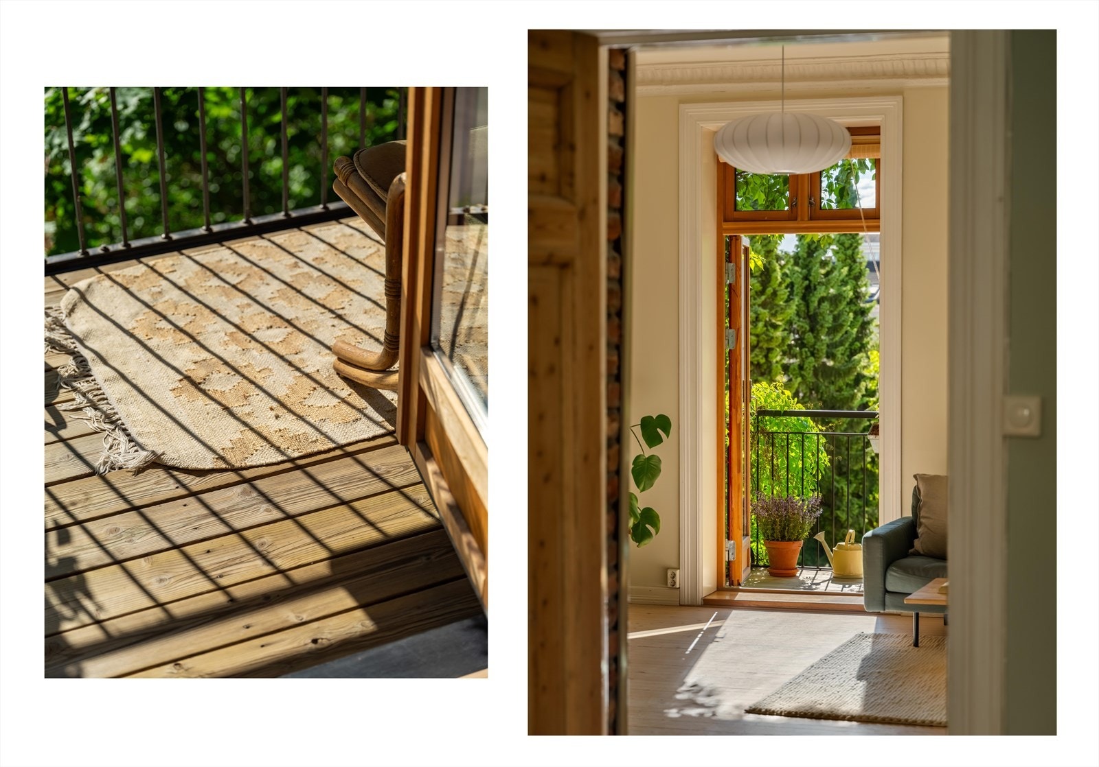 Fra stuen er det utgang til boligens herlige balkong. Galleribilde