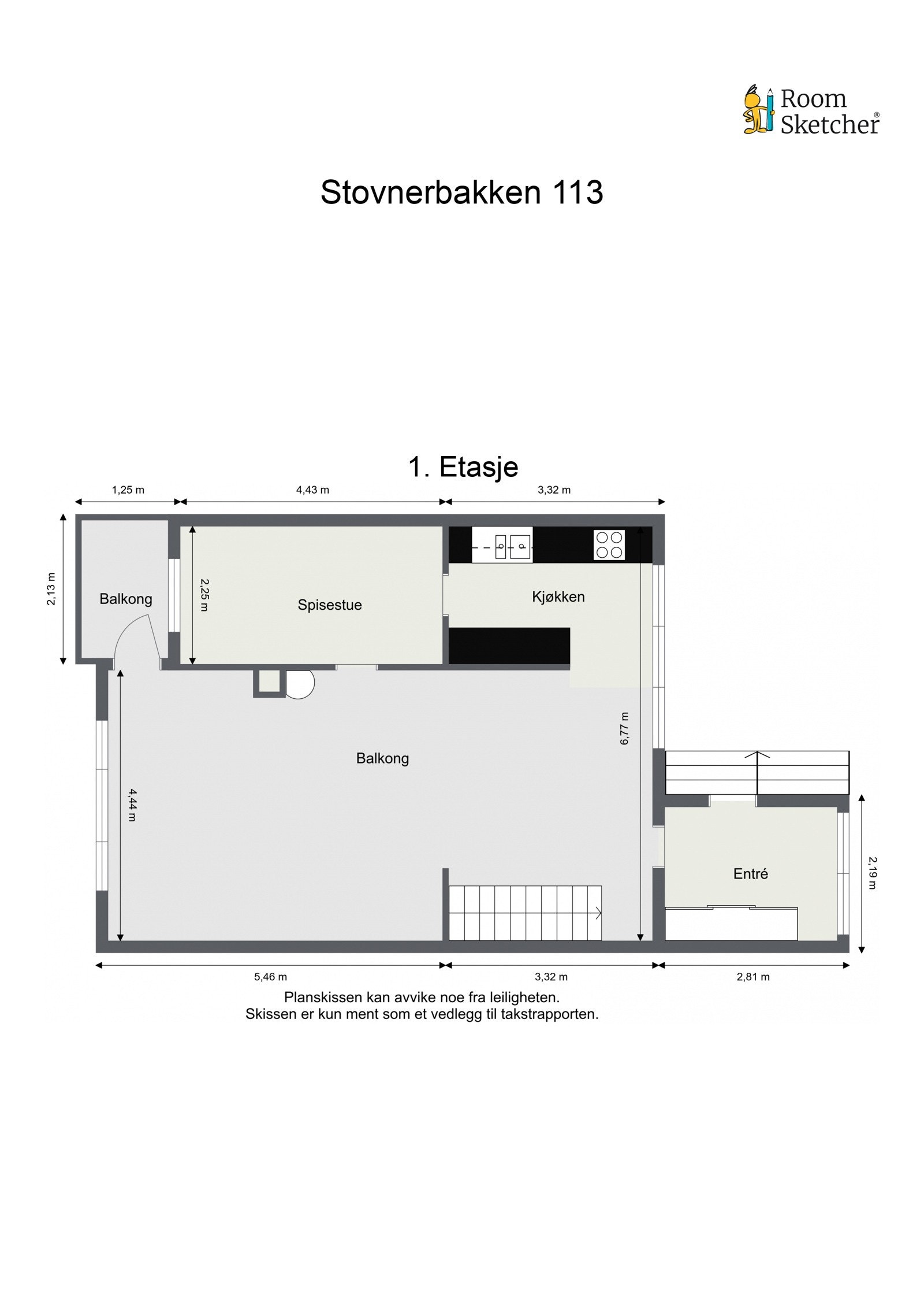 Plantegning 1. etasje Galleribilde