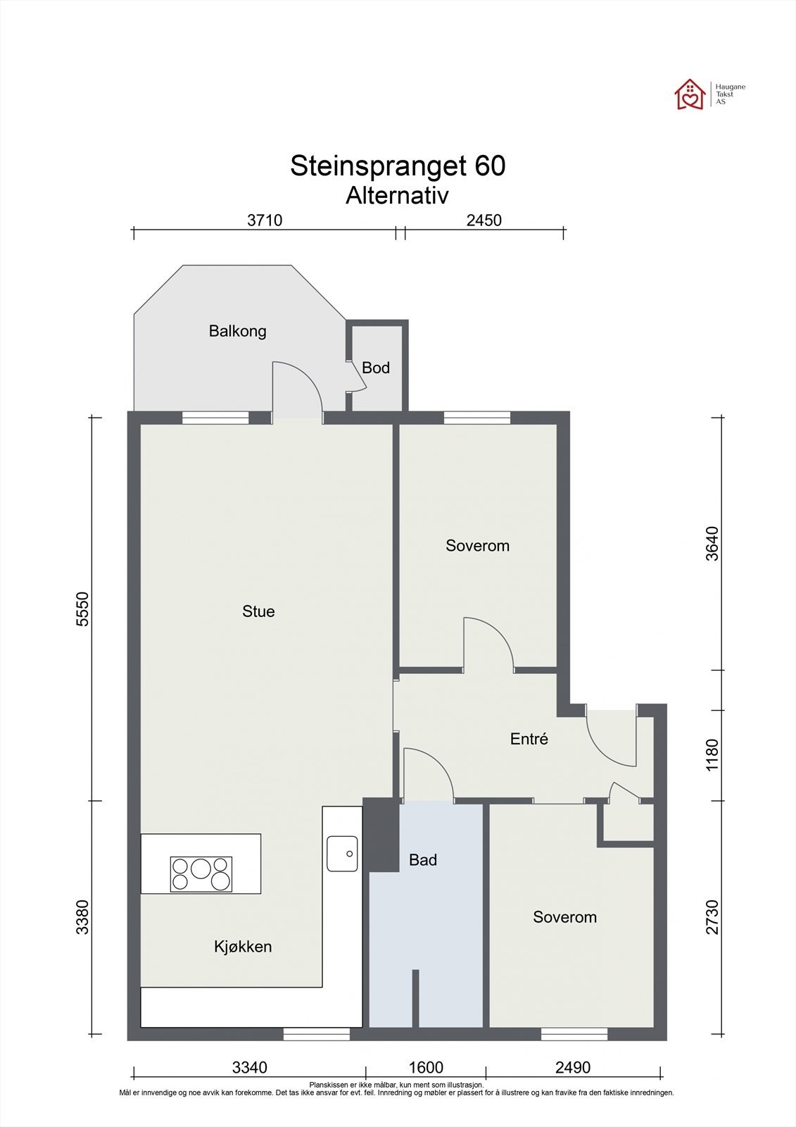 Alternativ plantegning - 4. etasje Galleribilde