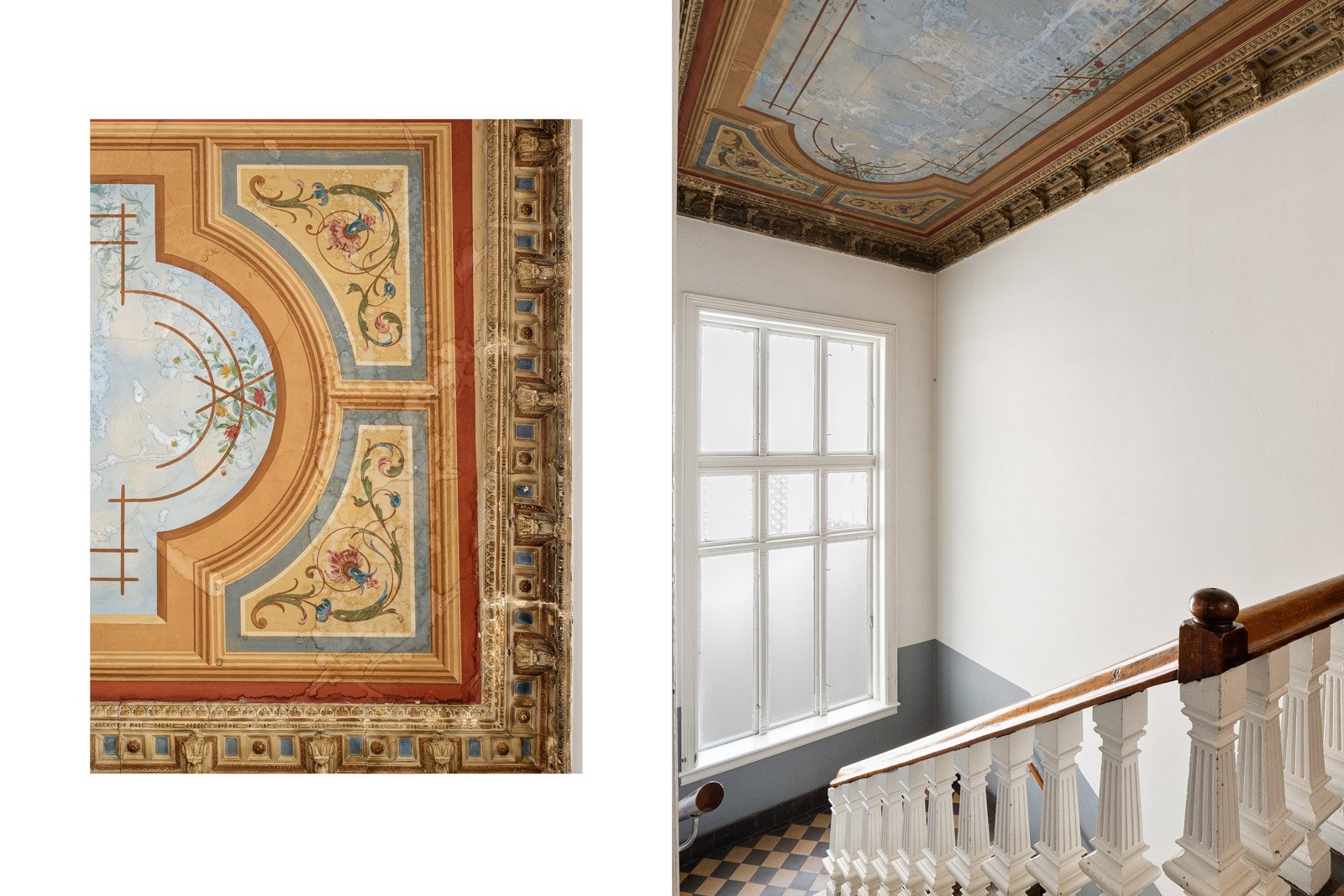 Fantastisk takmaleri i trappeoppgangen Galleribilde