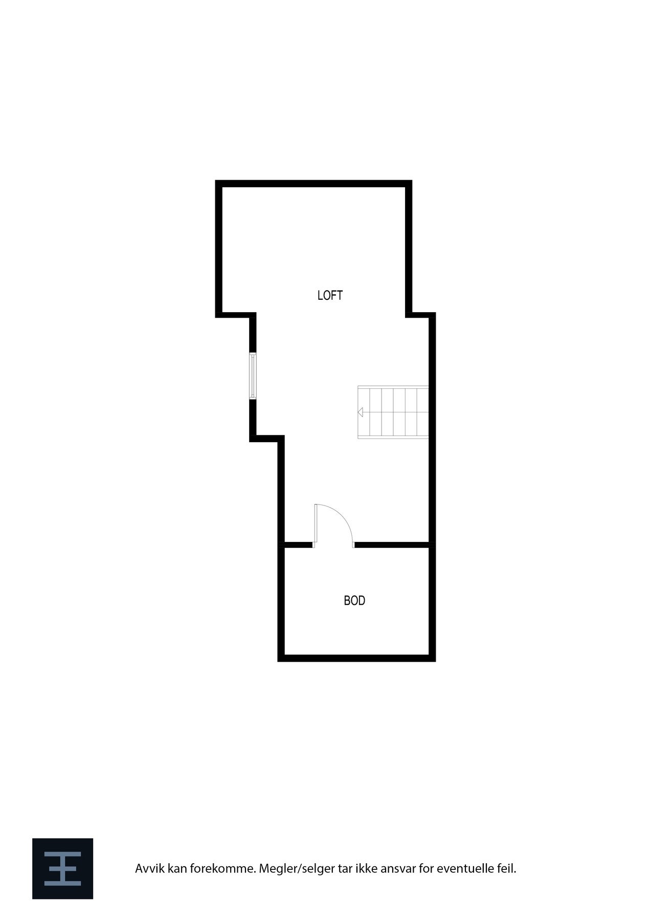 Plantegning - loftsetasje. Galleribilde