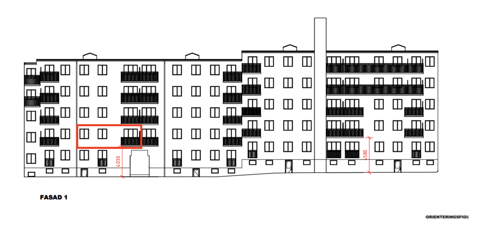 Balkongen vil få dør med utgang fra spisestuen. Galleribilde