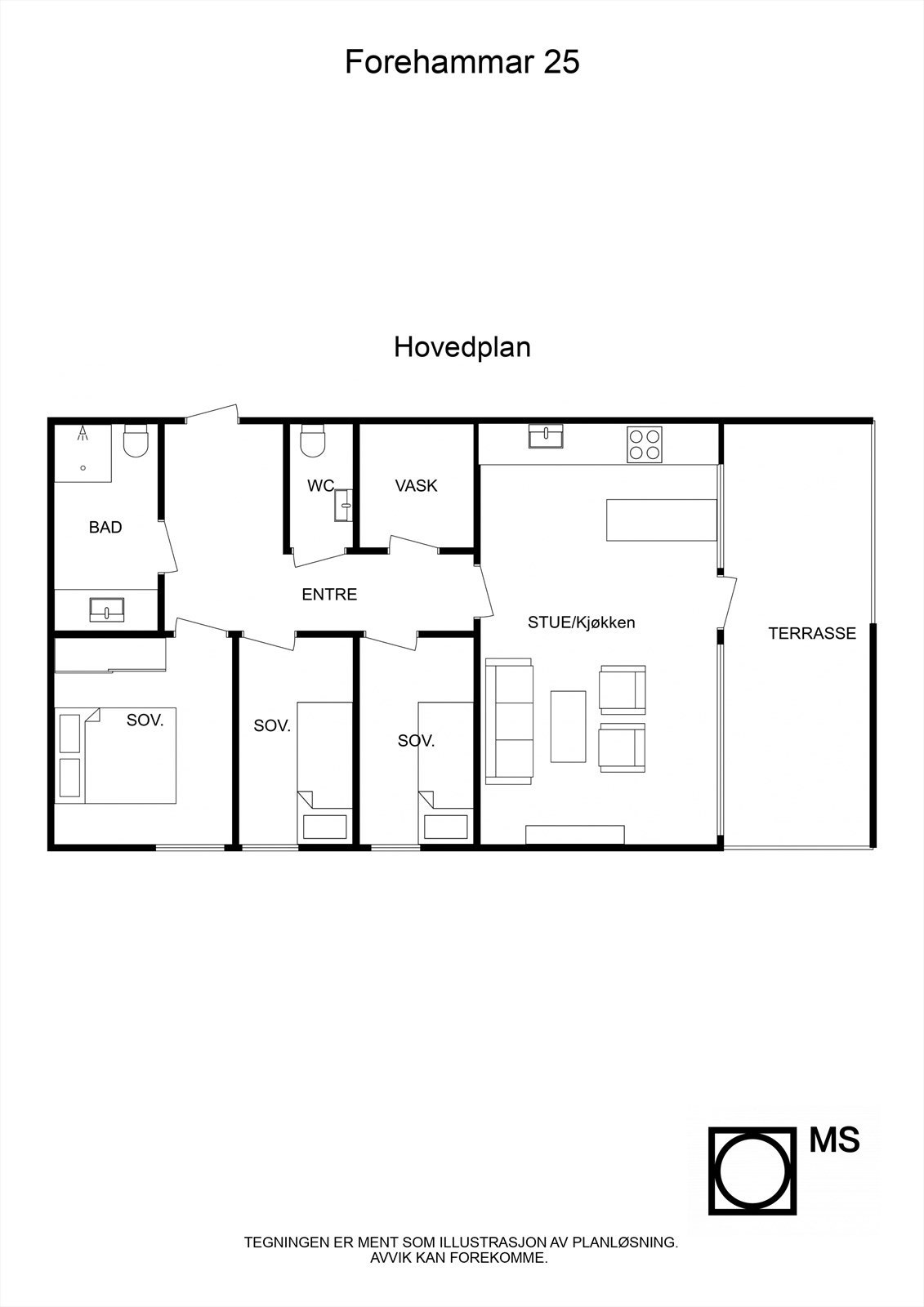 Planløsning 1.etasje Galleribilde
