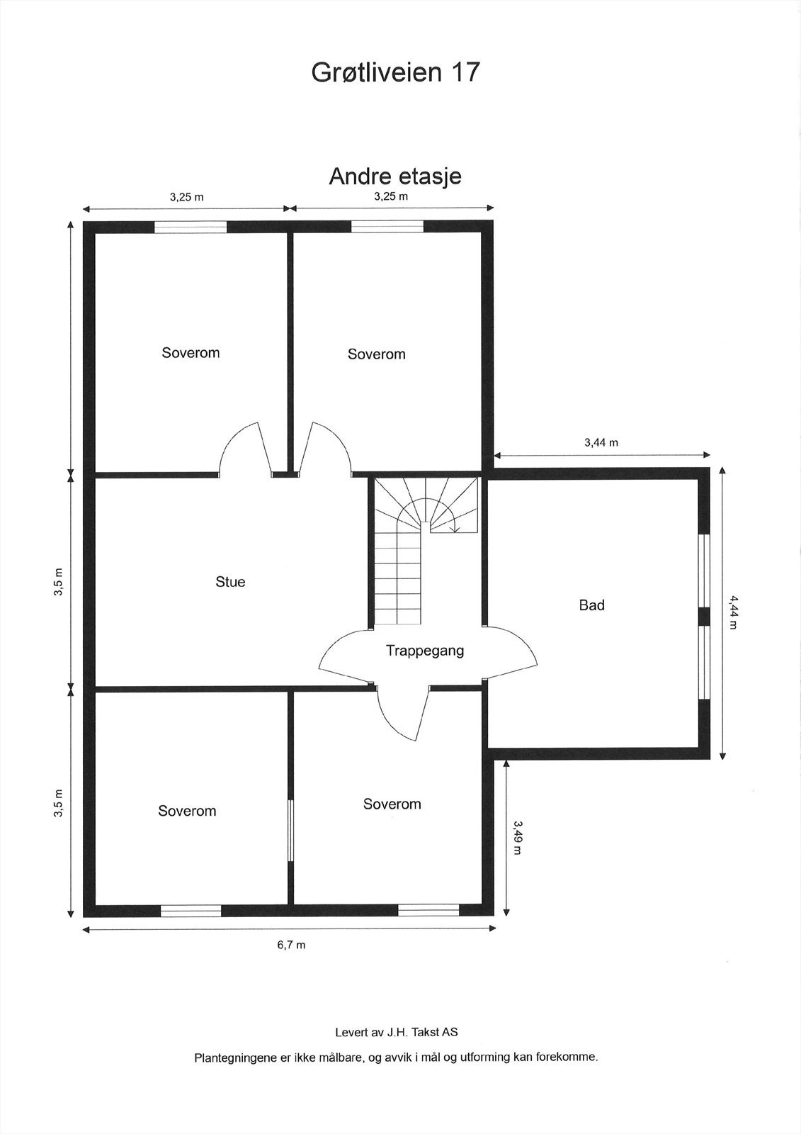 Planskisse 2. etasje. Galleribilde