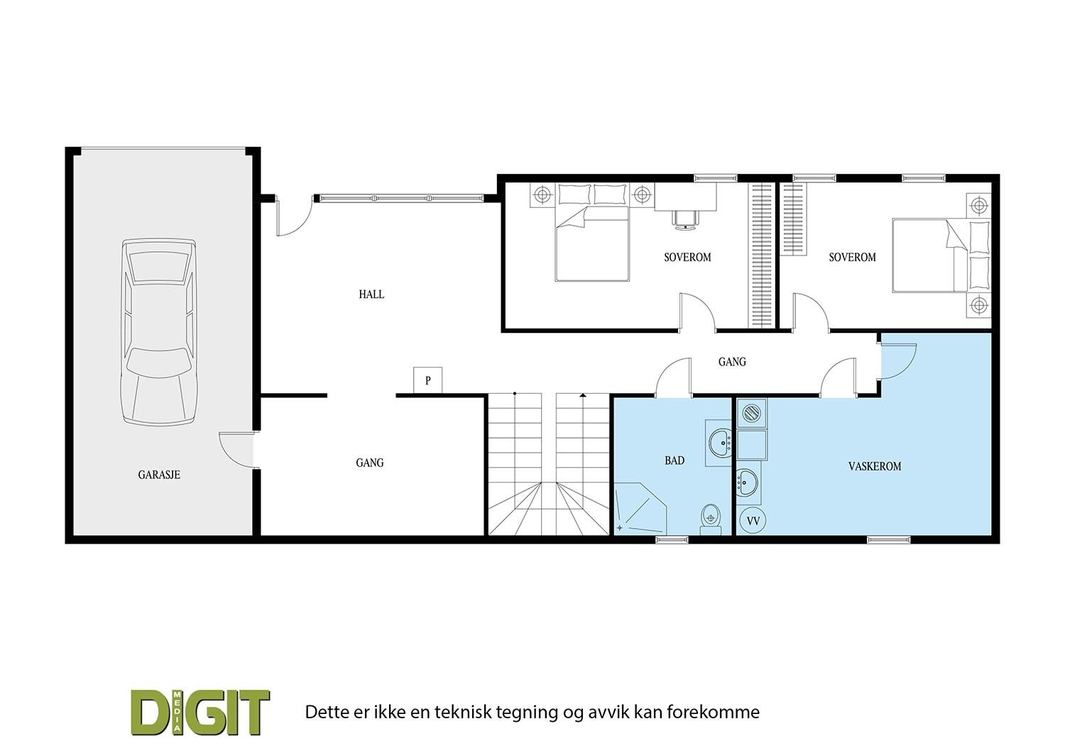 Plantegning underetasje Galleribilde