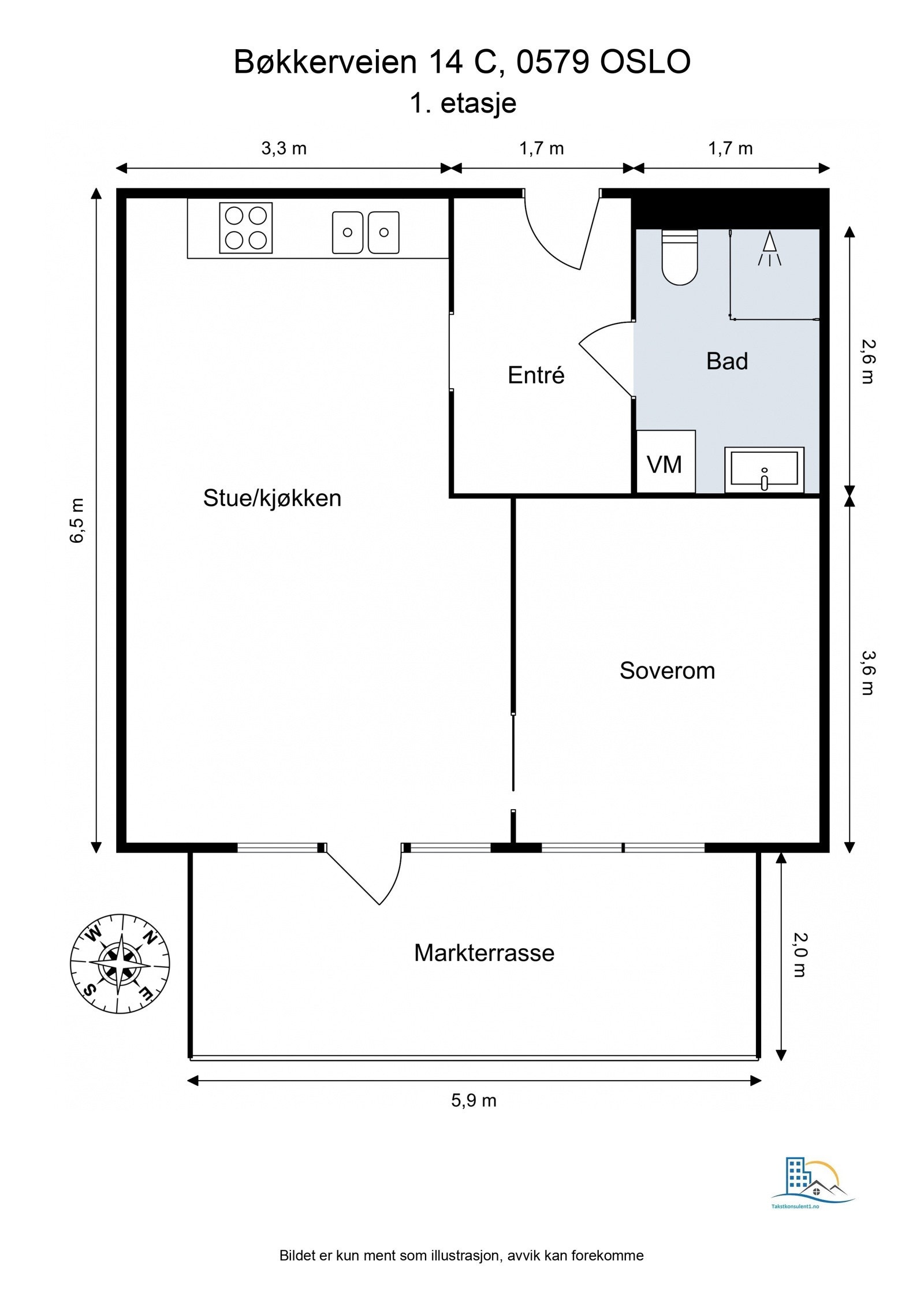 Boligen har en god planløsning. Galleribilde