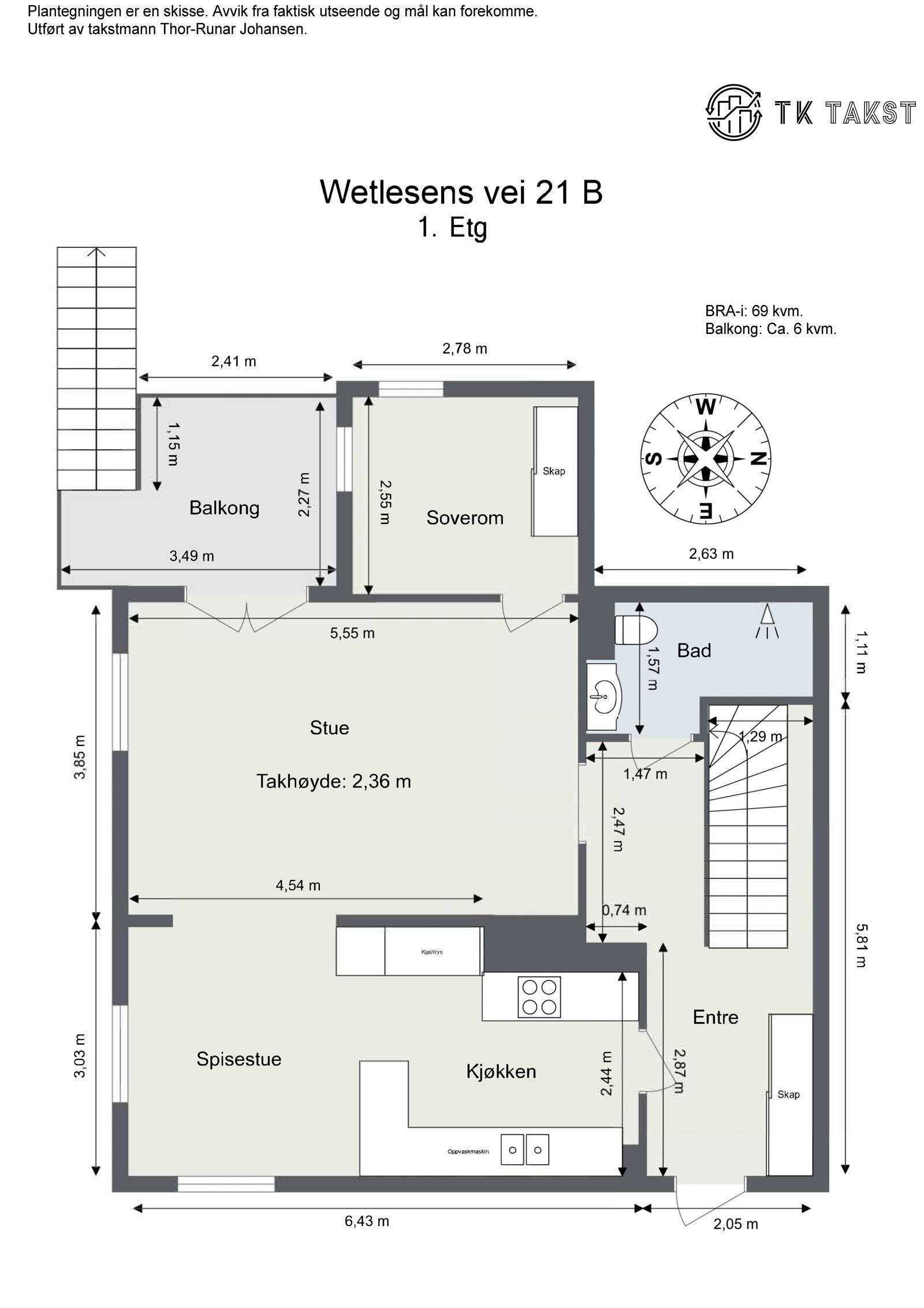 Plantegning 1. etasje Galleribilde