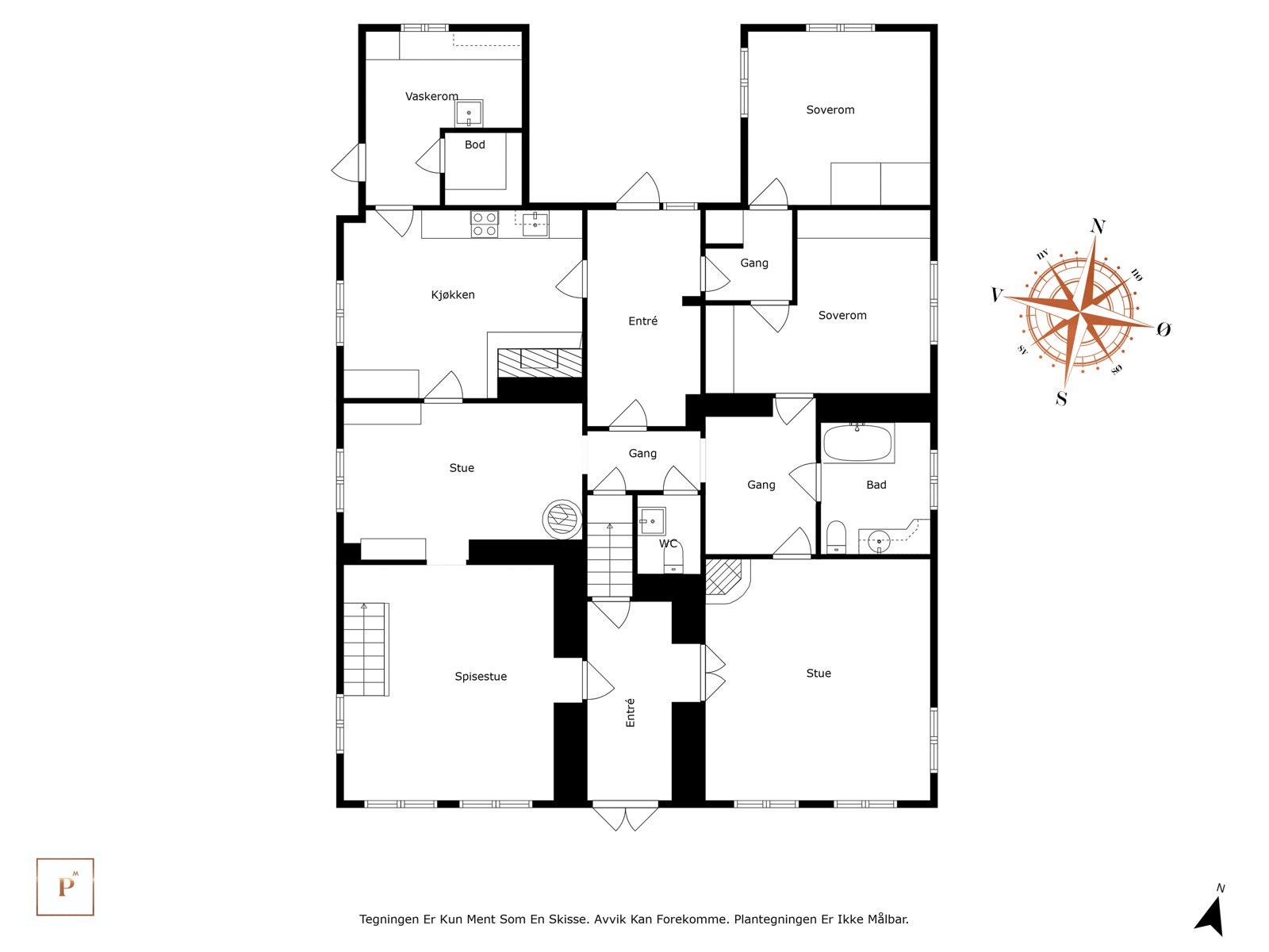 Plantegning 1.etg. Galleribilde