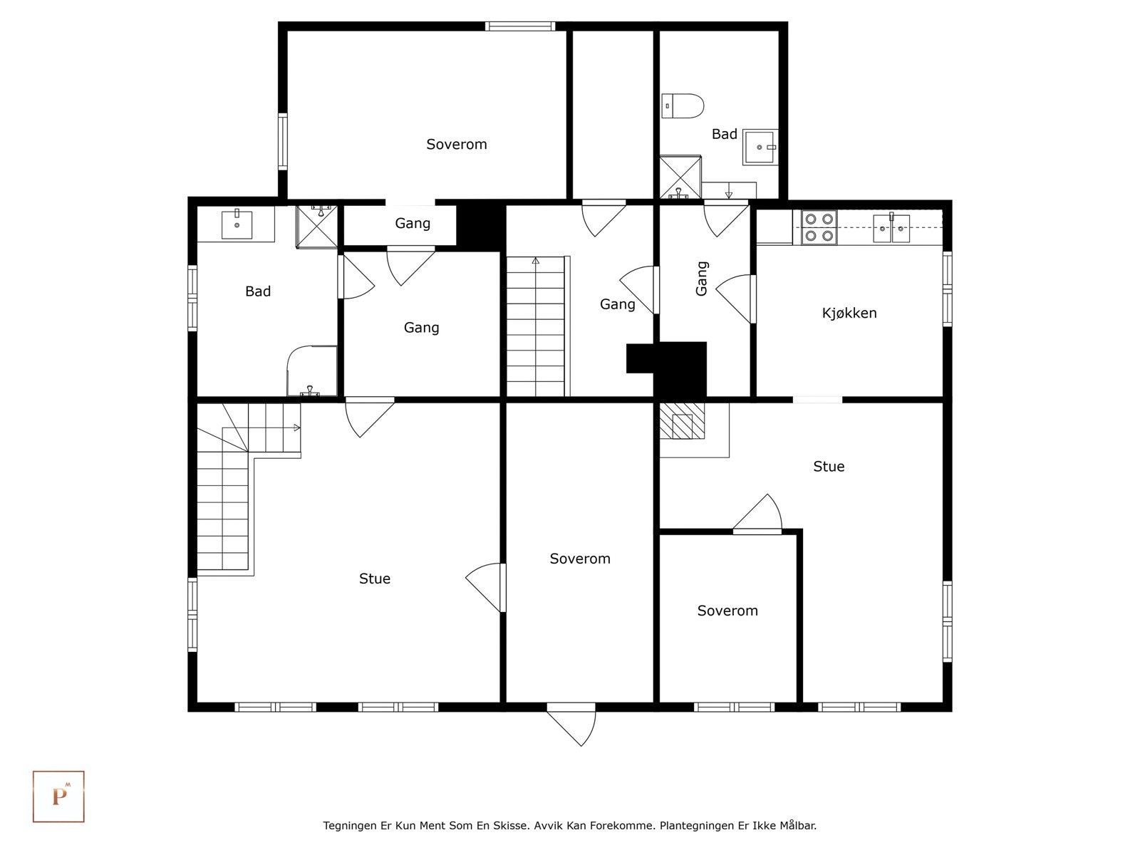 Plantegning 2.etg. Galleribilde