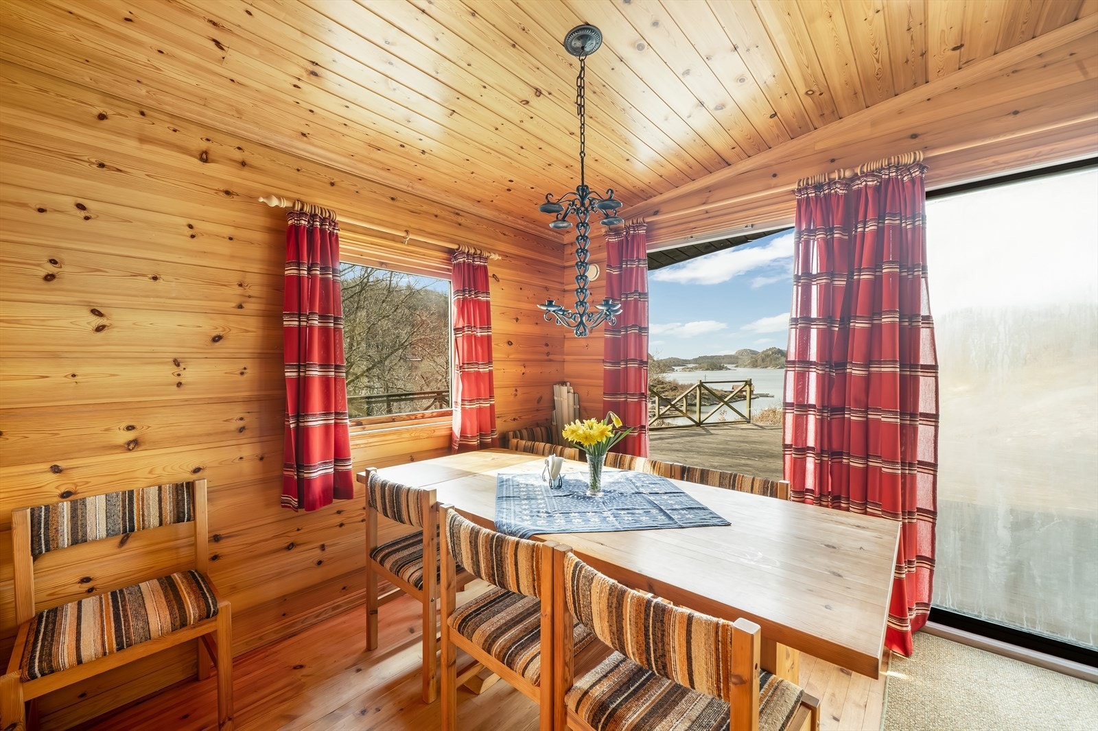 Fra stua er det nydelig utsikt mot fjorden. Galleribilde