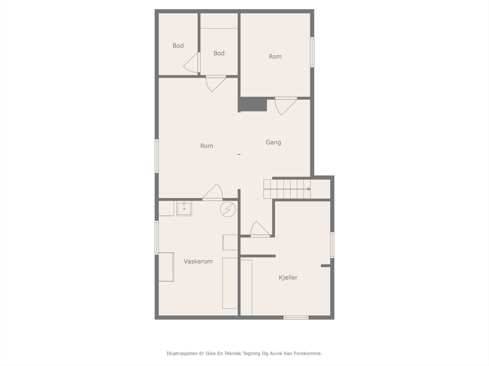 Plantegning kjeller Galleribilde