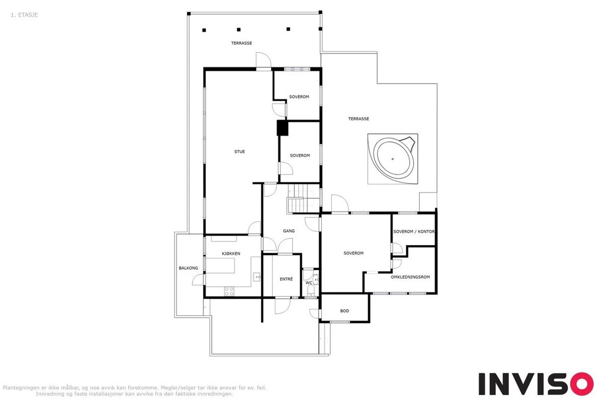 Plantegning 1. etasje. Galleribilde