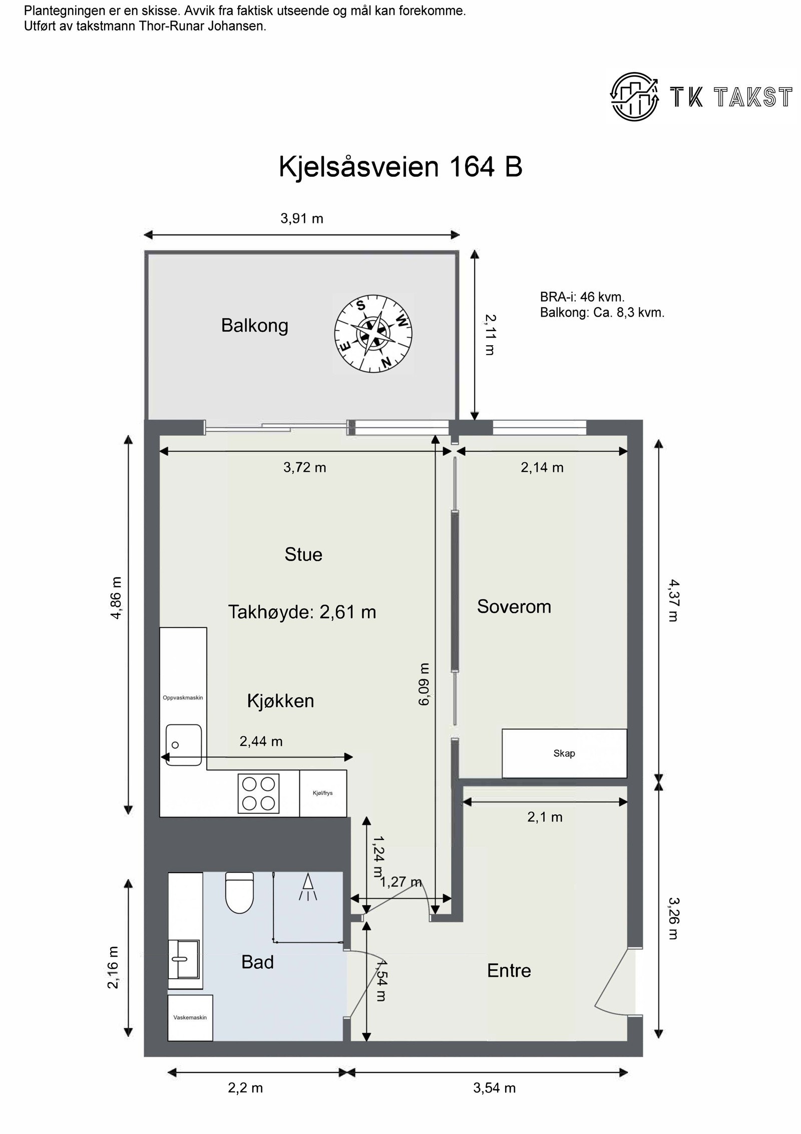 Plantegning Kjelsåsveien 164 B Galleribilde