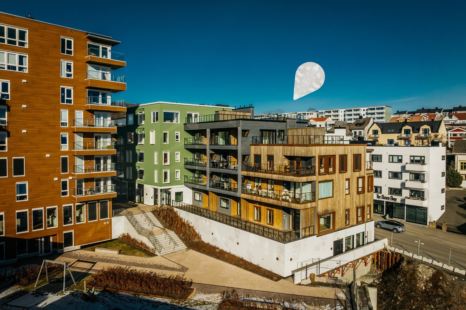 Stor felles takterrasse med fantastisk utsikt! Galleribilde