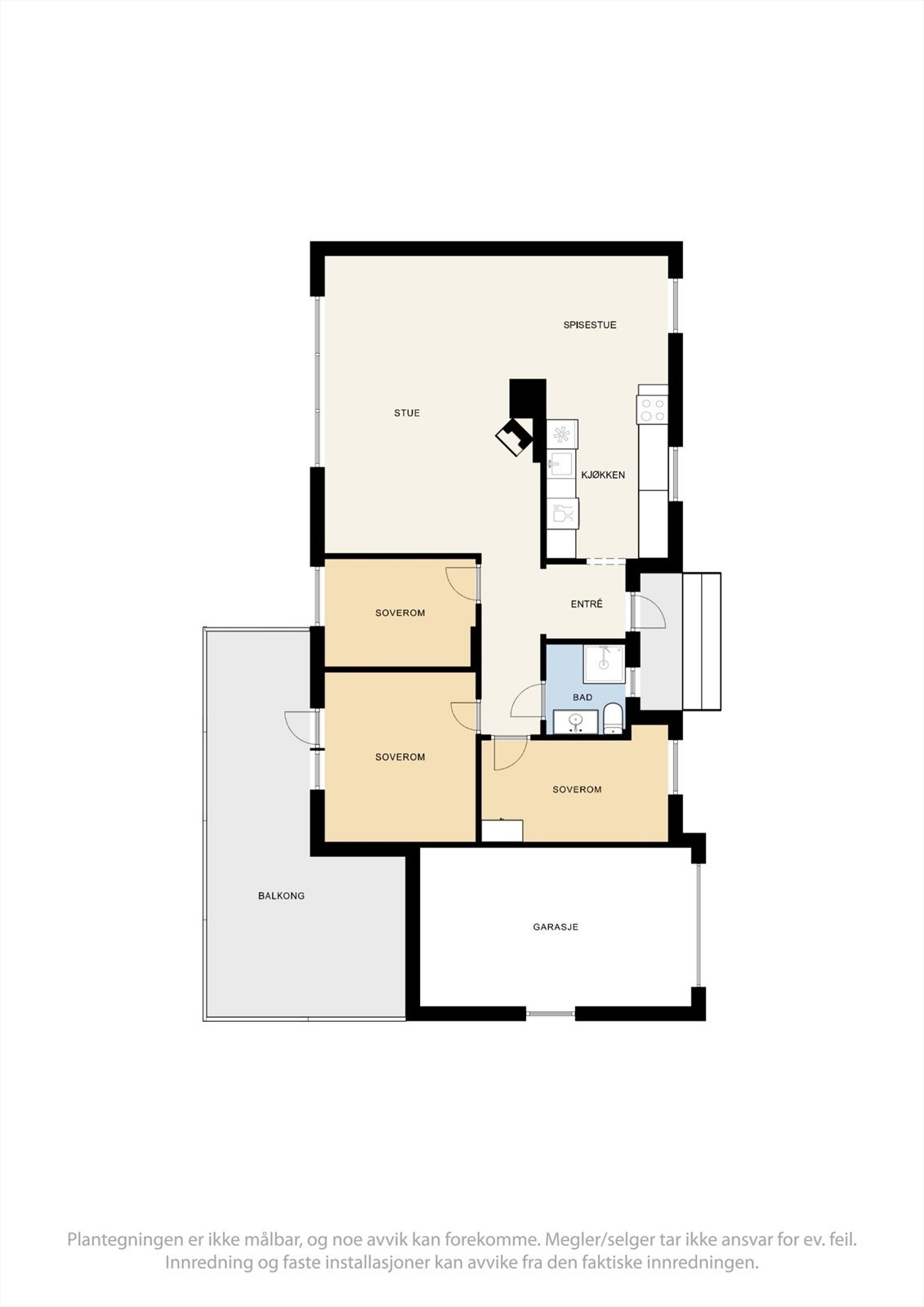 Plantegning 1. etasje leilighet - SNR 1. Galleribilde