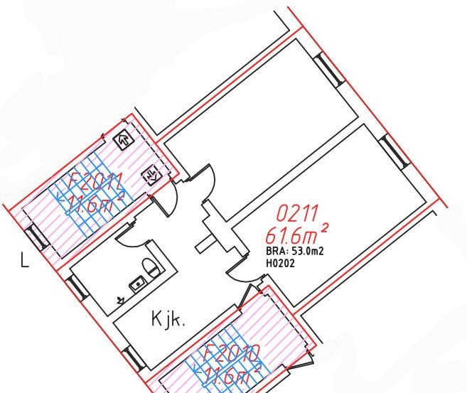 Plantegning leilighet 211 Galleribilde